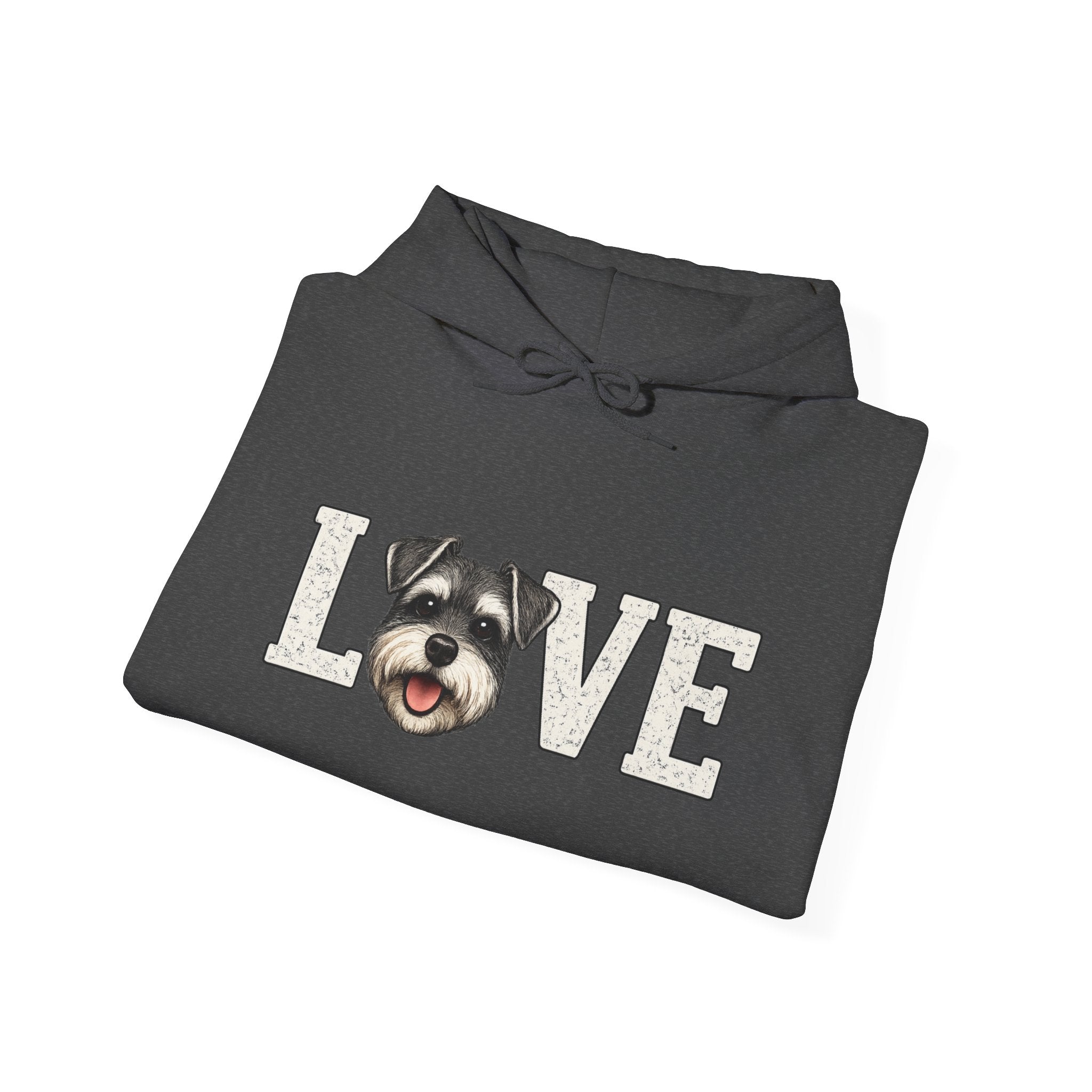 Love Schnauzer Hoodie — Cute Dog Face Pullover for Dog Lovers