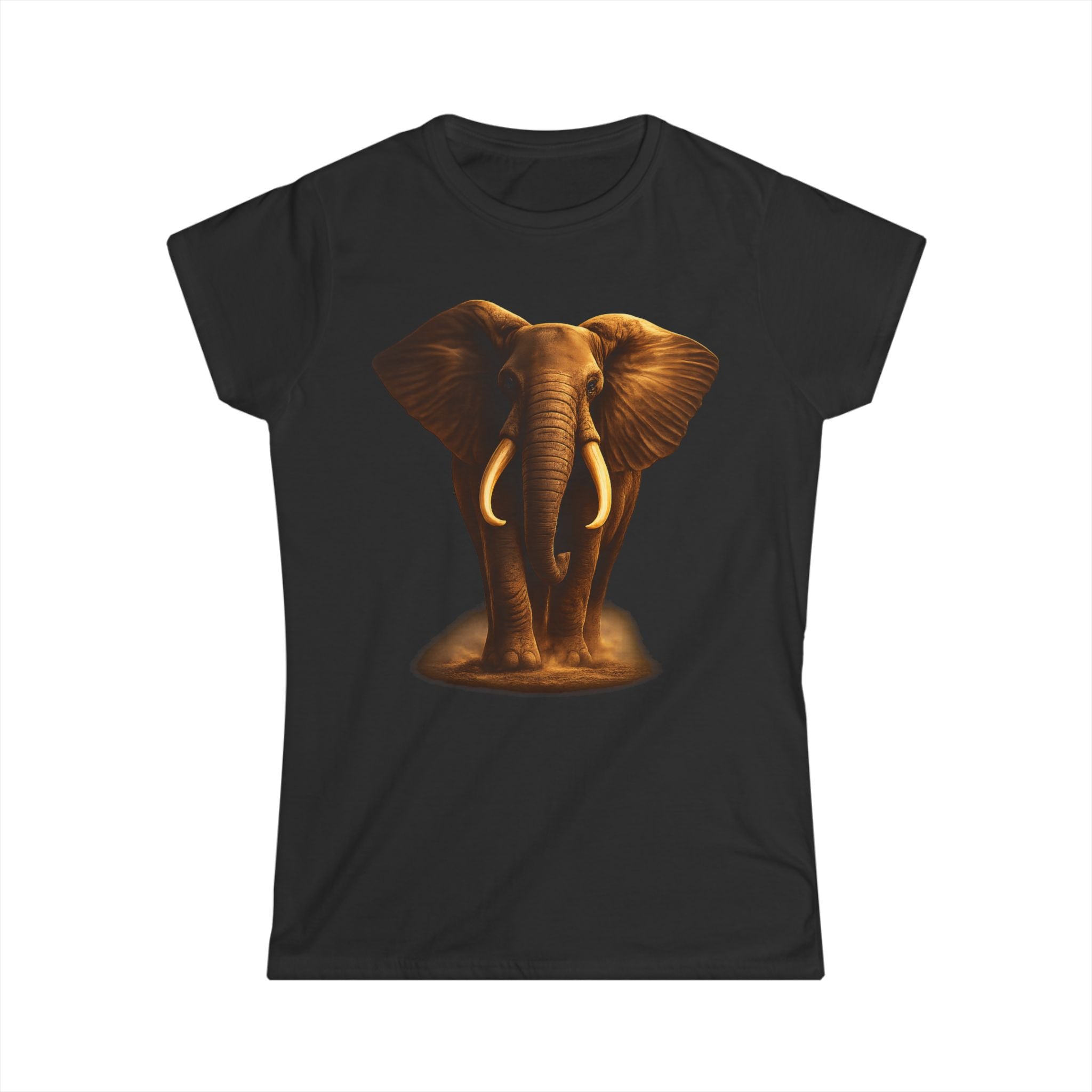 Elephant Portrait Tee — Majestic African Elephant Graphic Women's T-Shirt