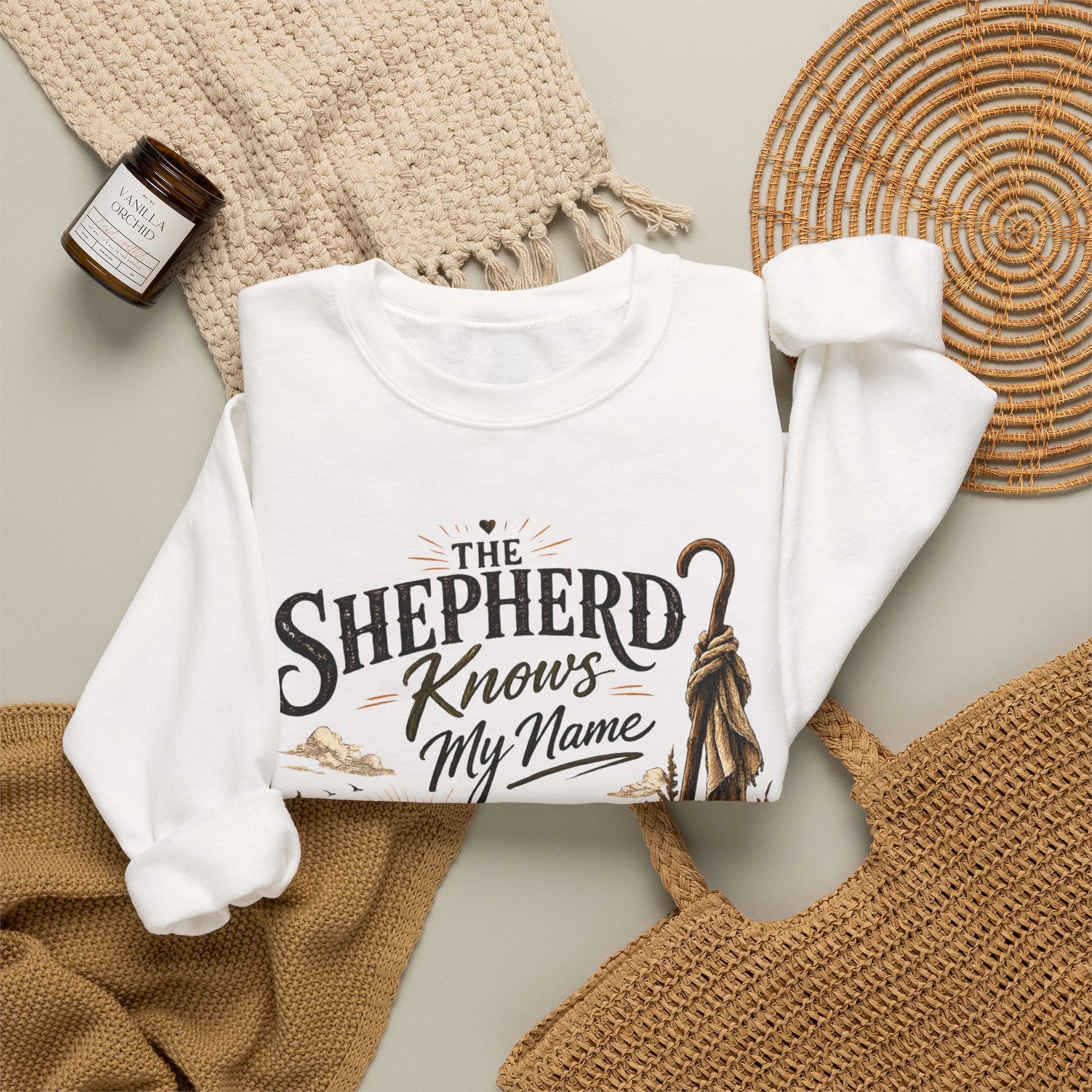 The Shepherd Knows My Name Sweatshirt — Christian Faith Crewneck