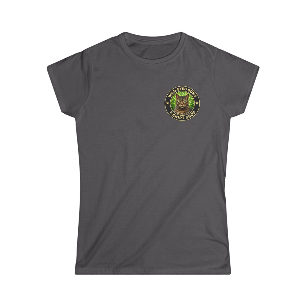 "Wild-Eyed Bob's T-Shirt Shop" Cat Logo Tee