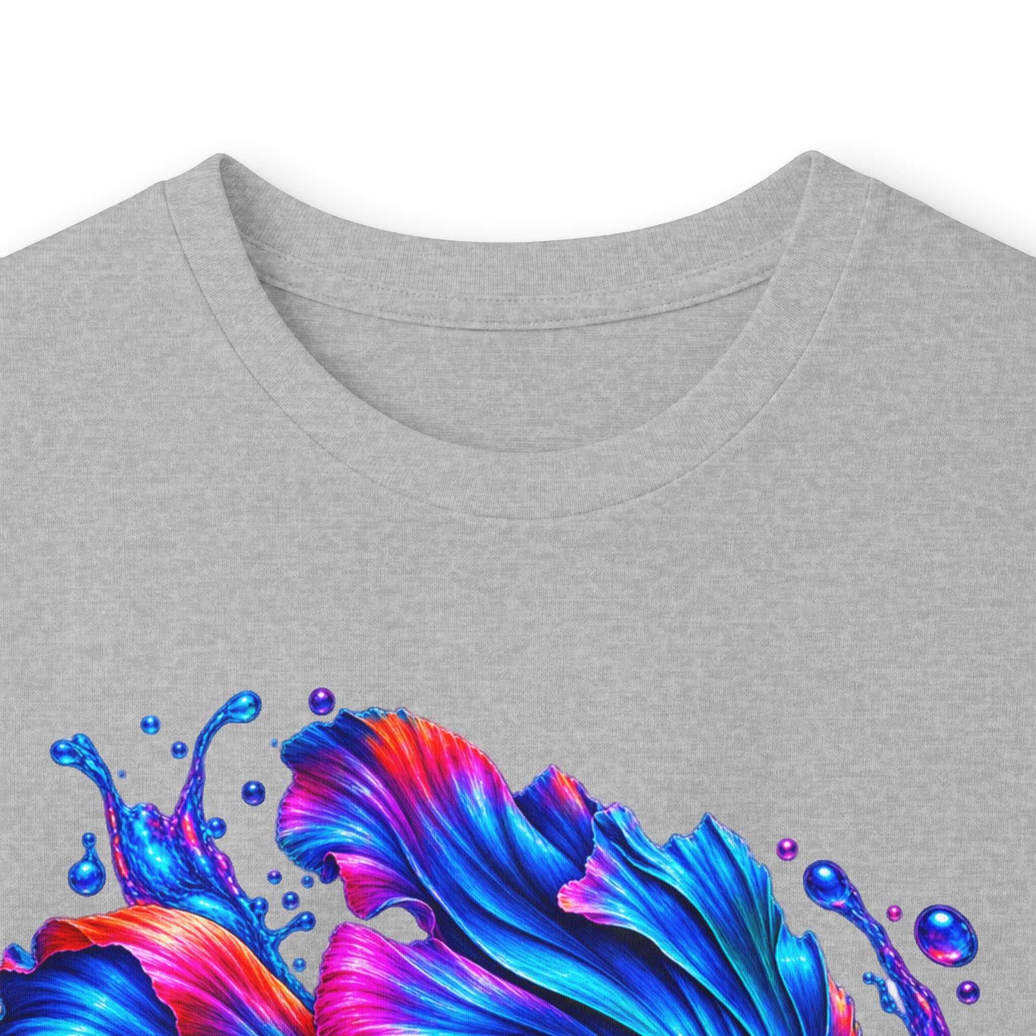 Colorful Betta Fish Long Sleeve Tee — Vibrant Aquatic Graphic Shirt