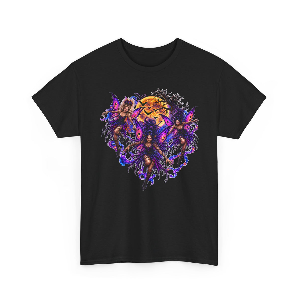 Evil Fairy T‑Shirt — Gothic Moonlit Graphic Tee