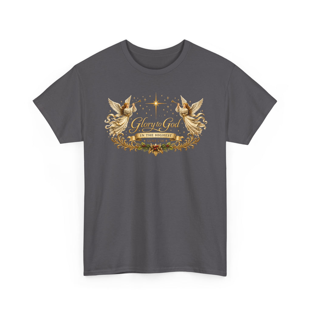 Glory to God Tee — Vintage Angel Christmas Gospel T-Shirt
