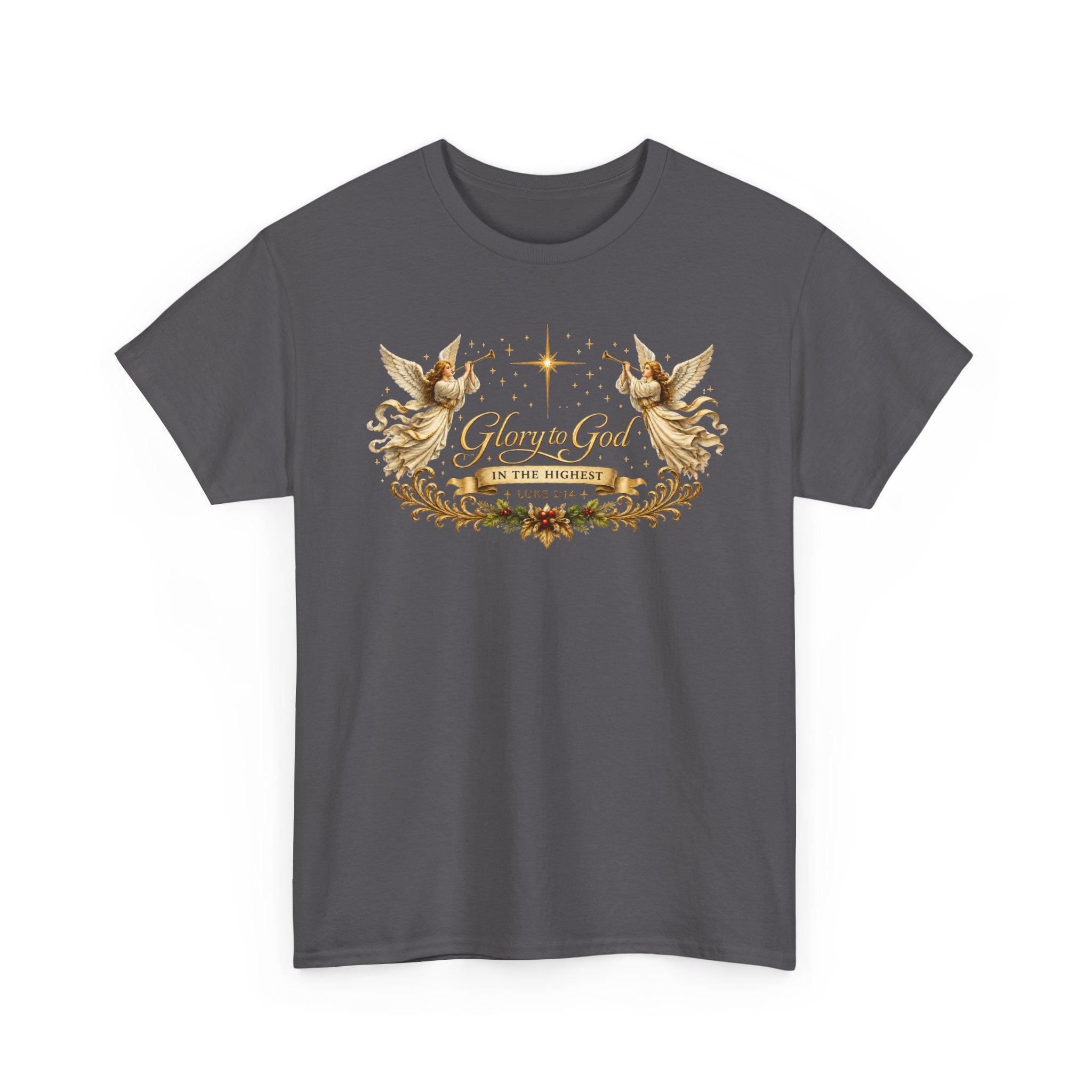 Glory to God Tee — Vintage Angel Christmas Gospel T-Shirt