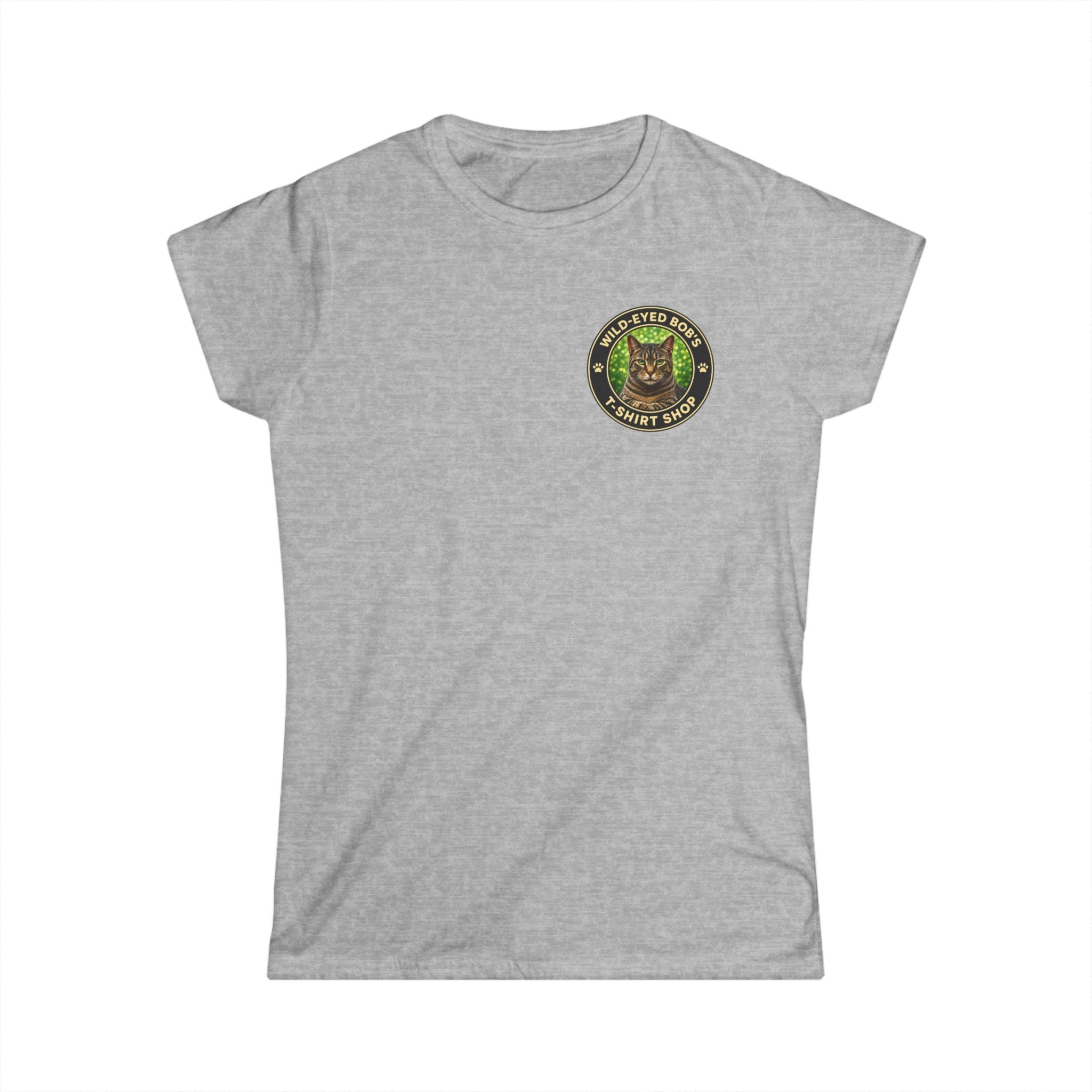 "Wild-Eyed Bob's T-Shirt Shop" Cat Logo Tee
