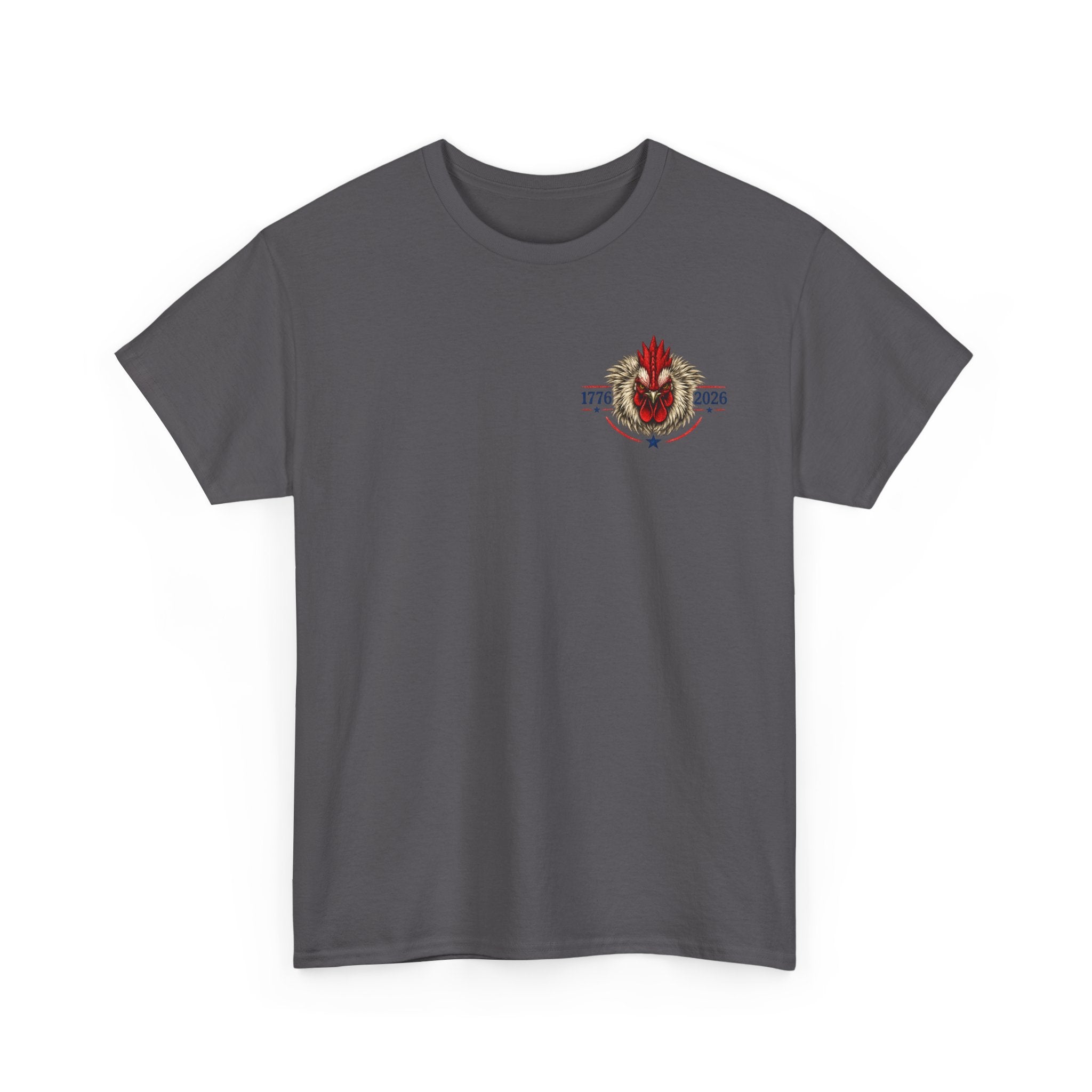Patriotic Rooster Tee - American Flag Chicken Graphic T-Shirt