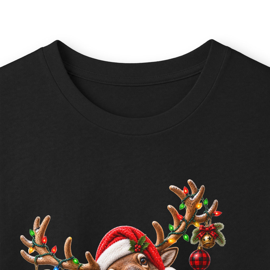 Holiday Reindeer & Turkey Long Sleeve Tee — Festive Halloween to Christmas Mashup