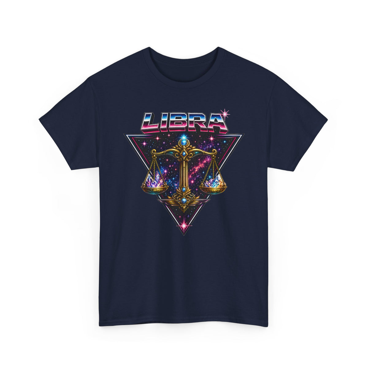 Libra Zodiac T‑Shirt — Retro Cosmic Scales Astrology Tee