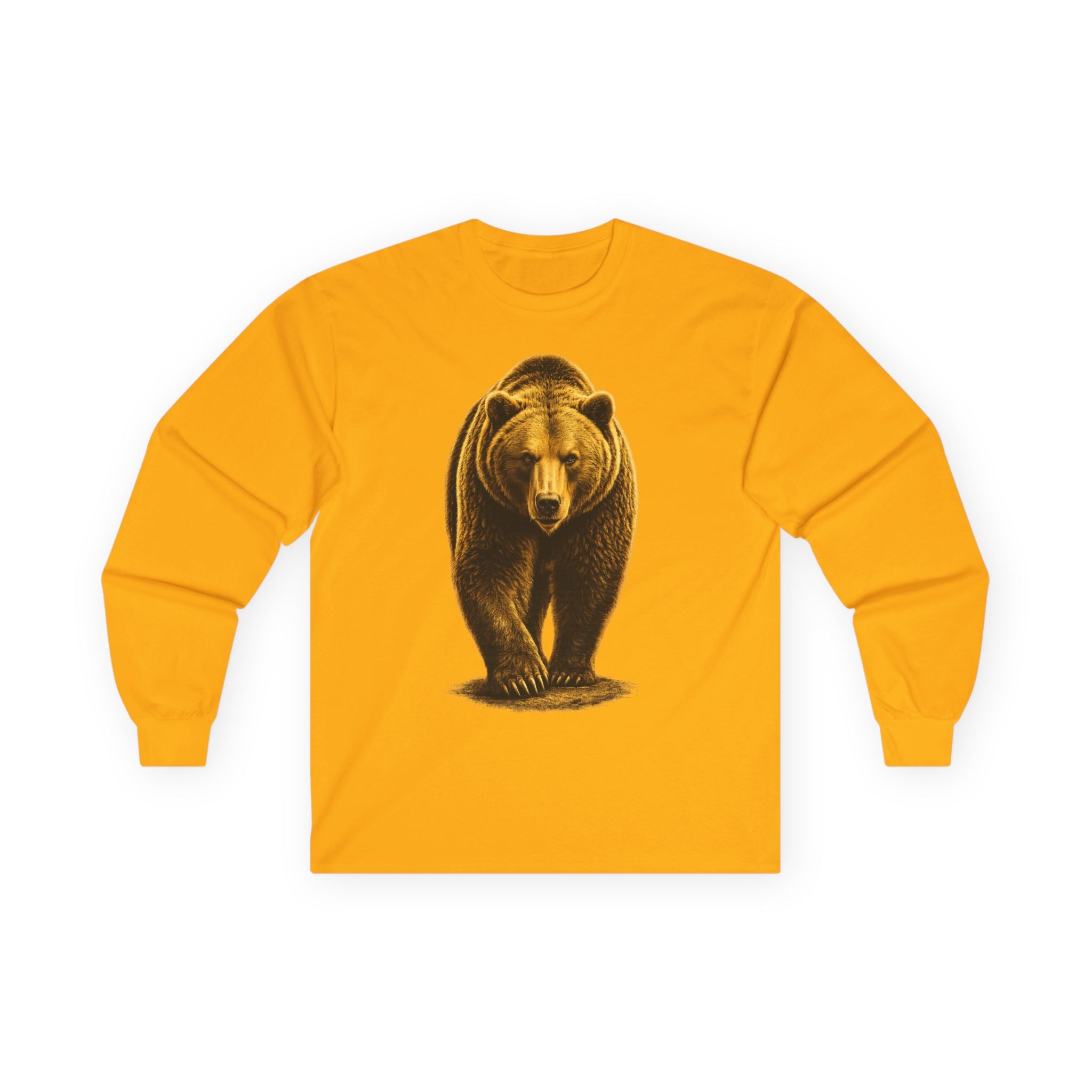 Grizzly Bear Front Graphic Long Sleeve Tee