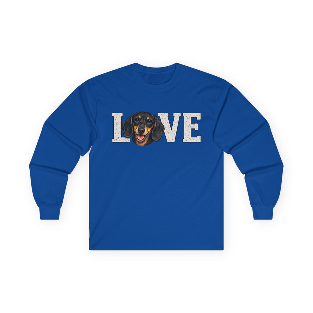 Love Dachshund Long Sleeve Tee - Cute Dog Lover Shirt