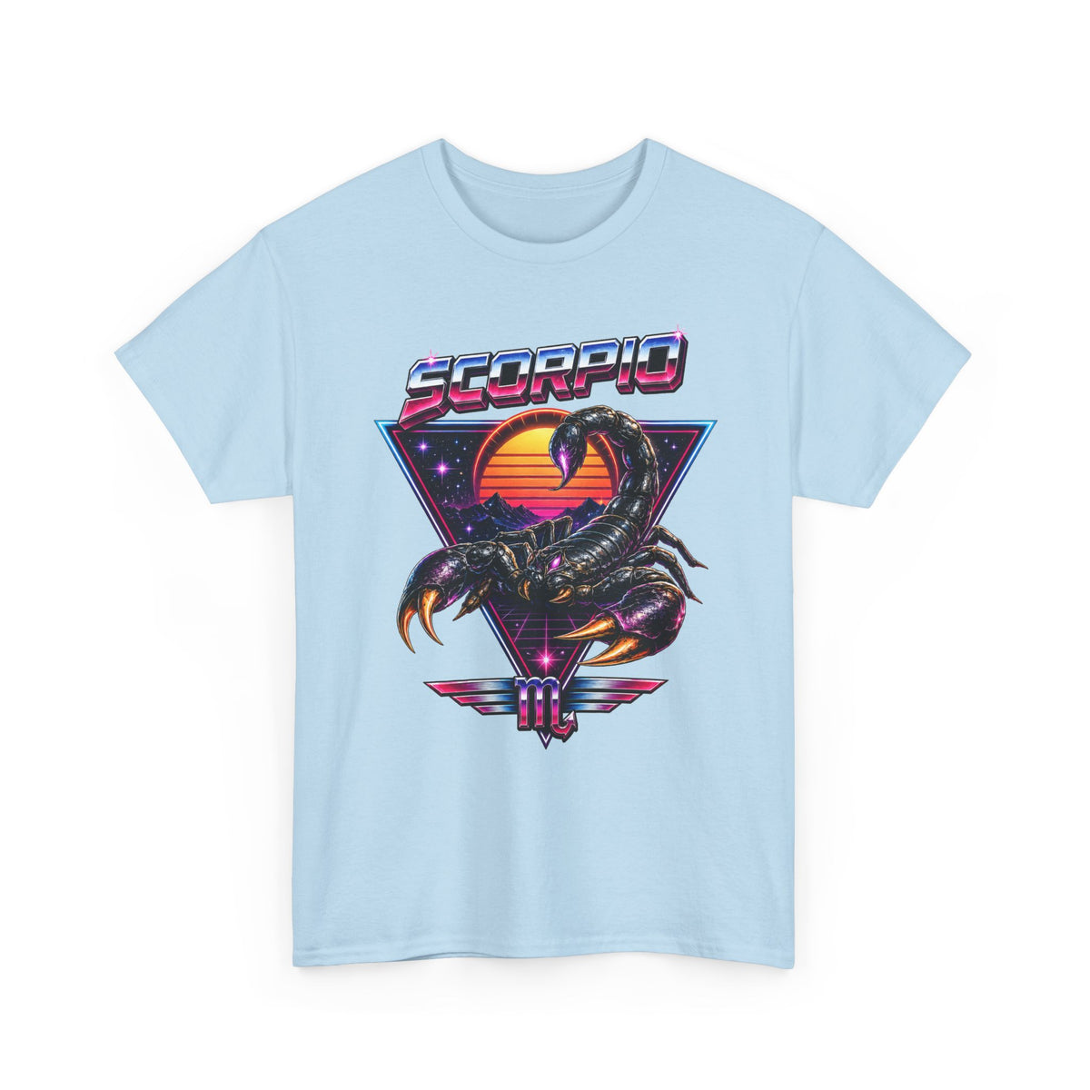 Scorpio Retro Sunset T-Shirt — Vintage 80s Scorpion Zodiac Tee