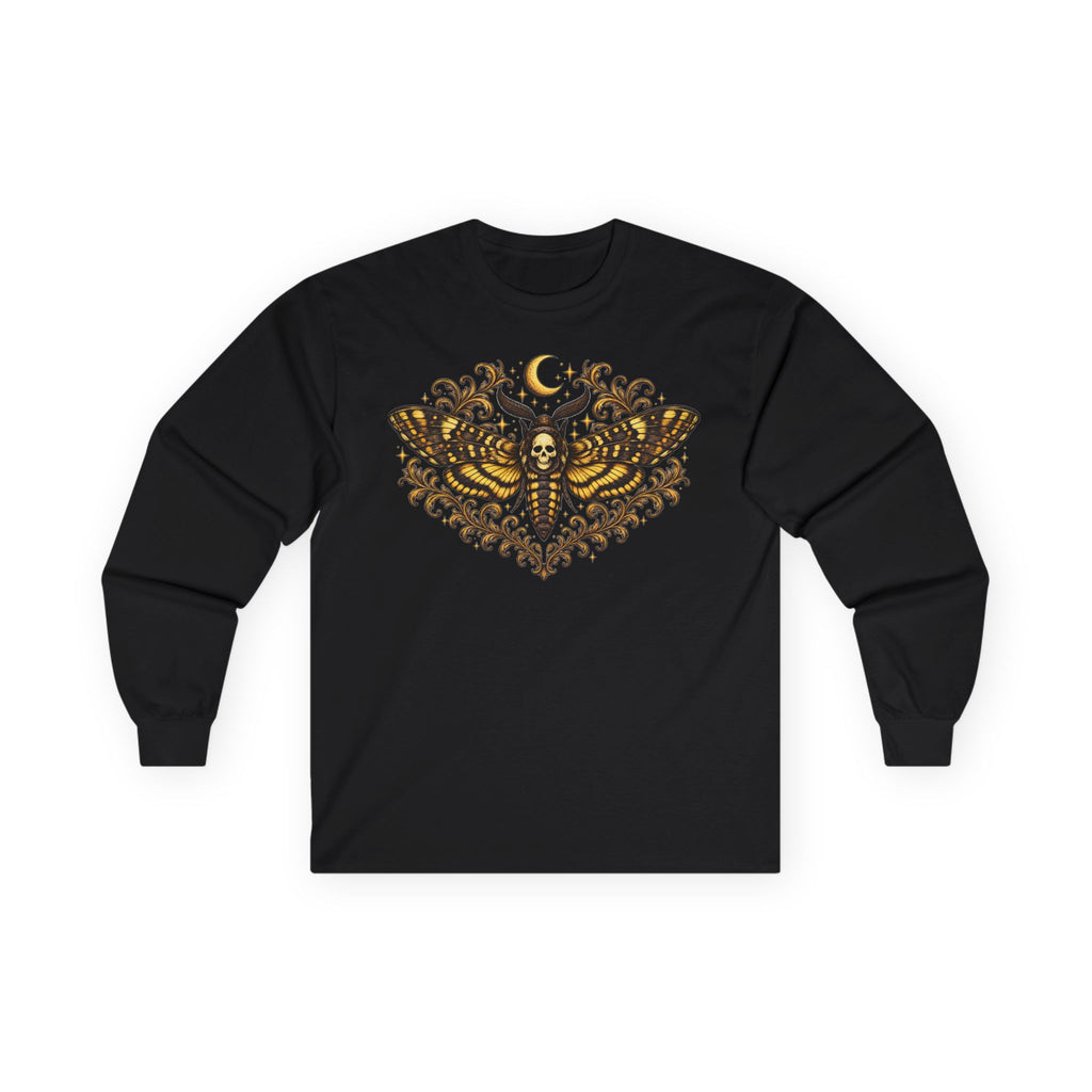 Moon Death Moth Skull Long Sleeve Tee