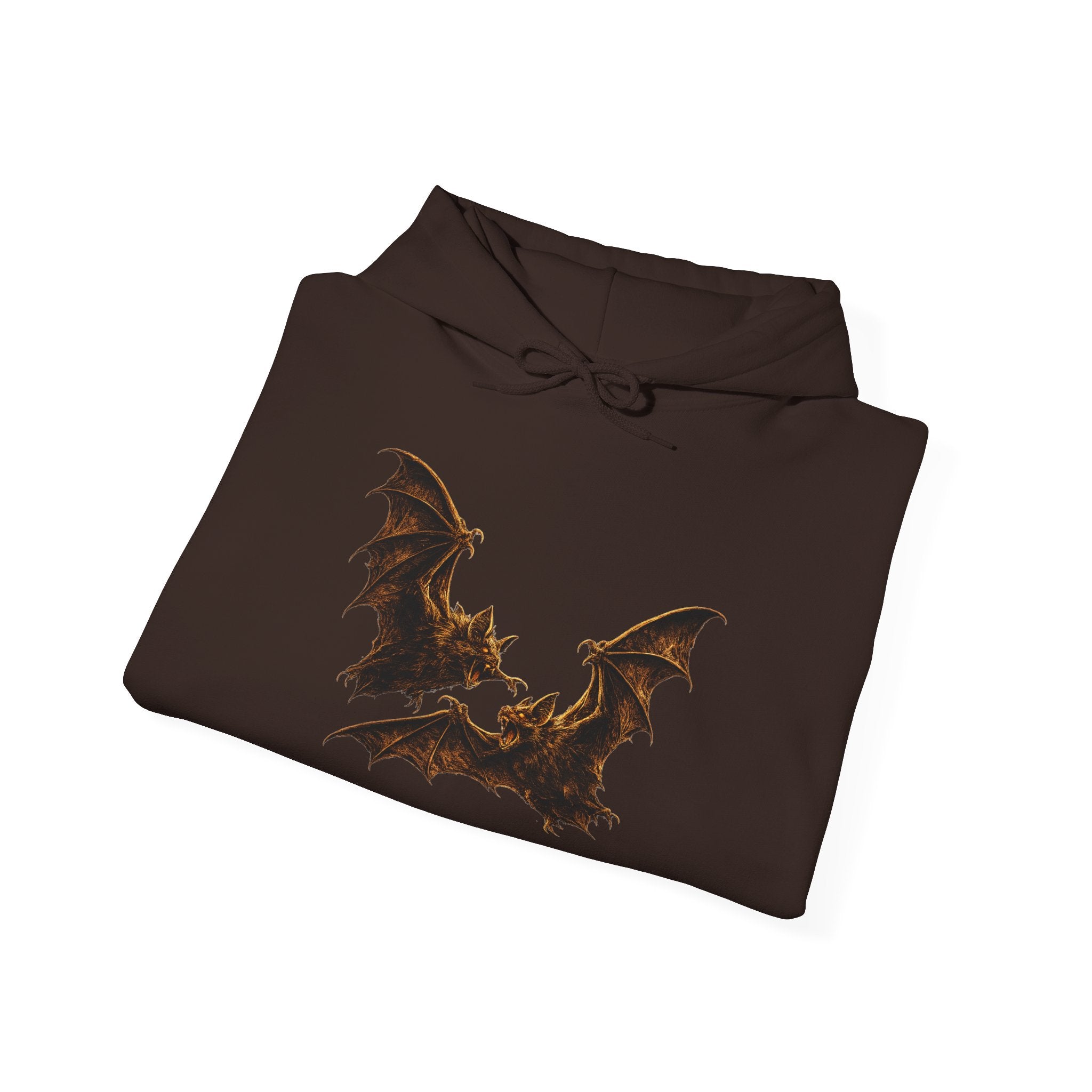 Bat Silhouette Hoodie – Fiery Gothic Bat Graphic Pullover