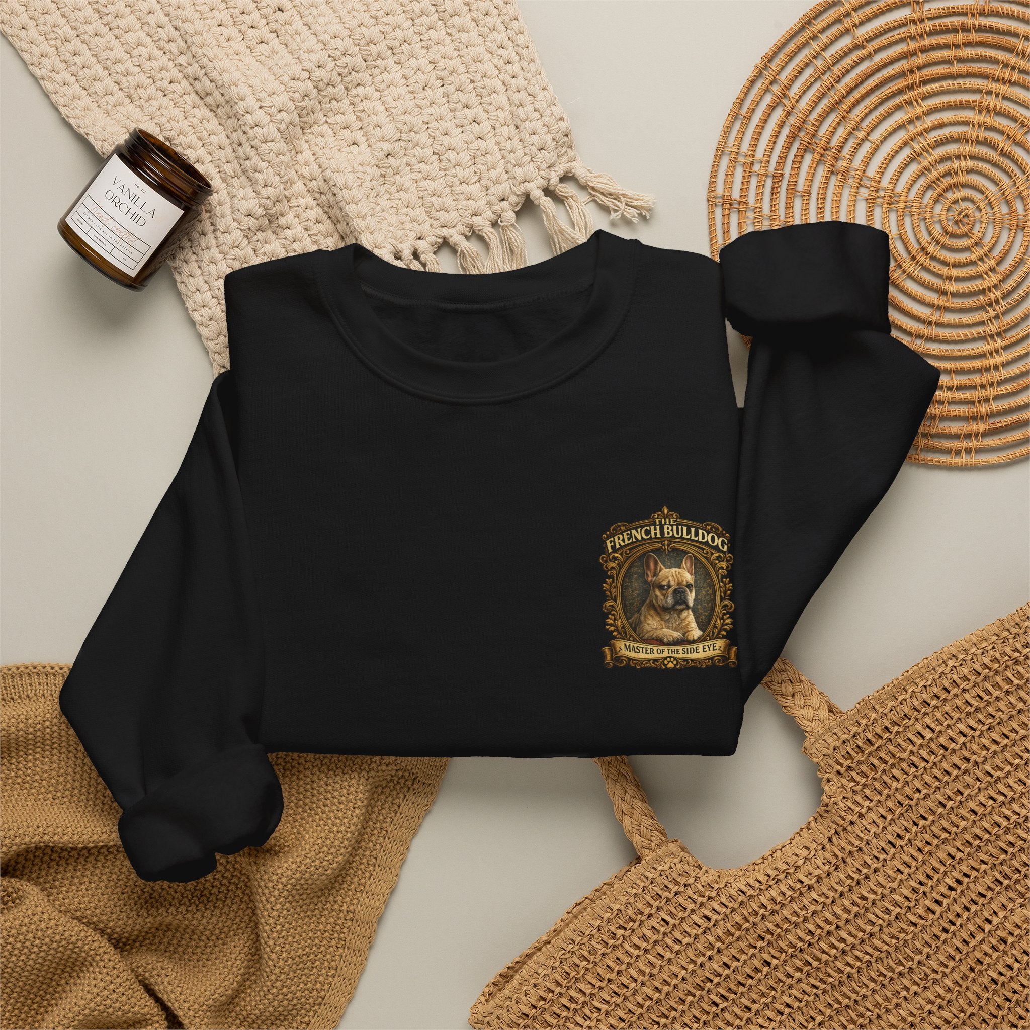 French Bulldog Sweatshirt — "Master of the Side Eye" Vintage-Style Crewneck