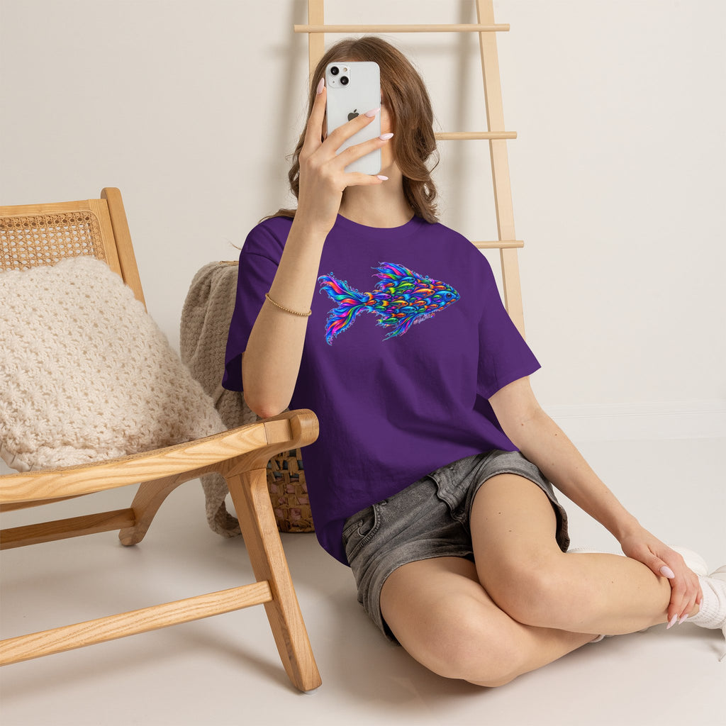 Colorful Fish Graphic Tee — Vibrant Ocean Art T-Shirt