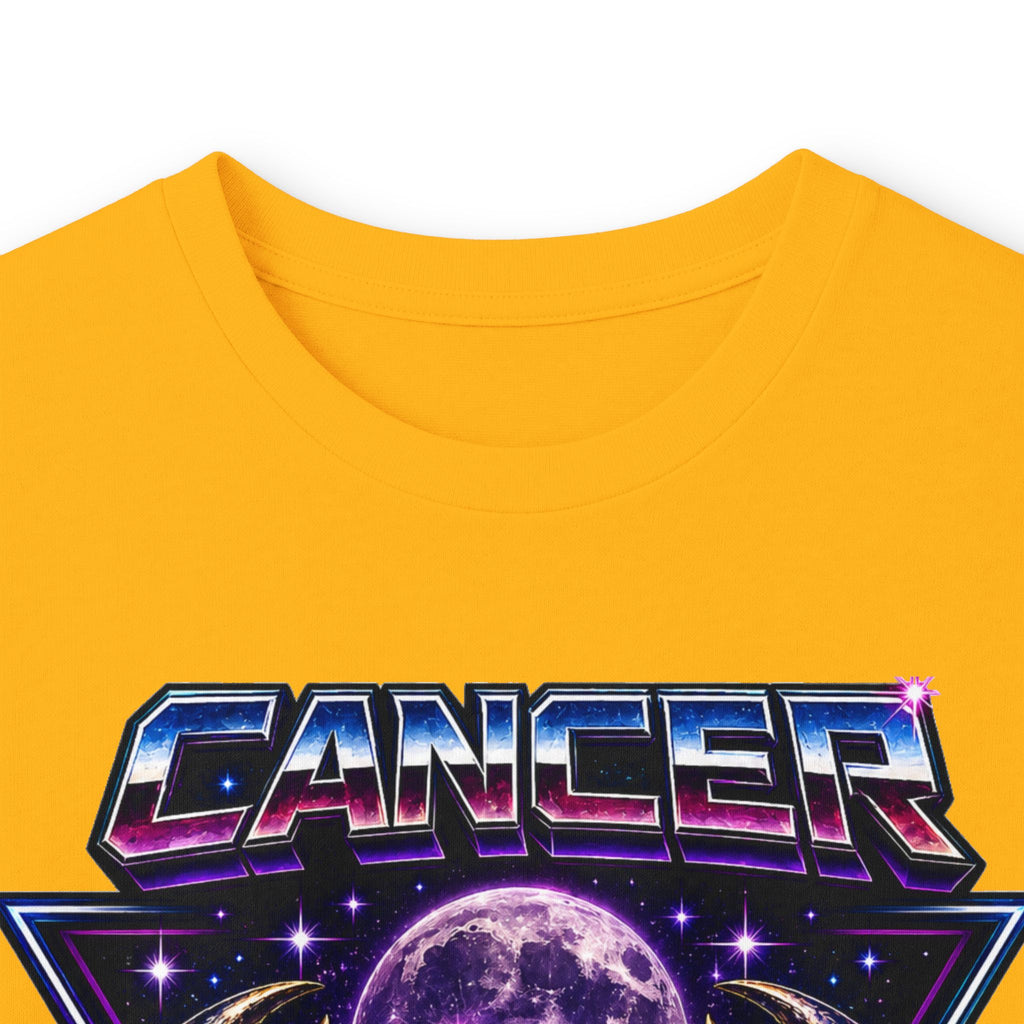 Cosmic Cancer Zodiac Crab Long Sleeve Tee — Retro Space Graphic "Cancer" Zodiac Shirt