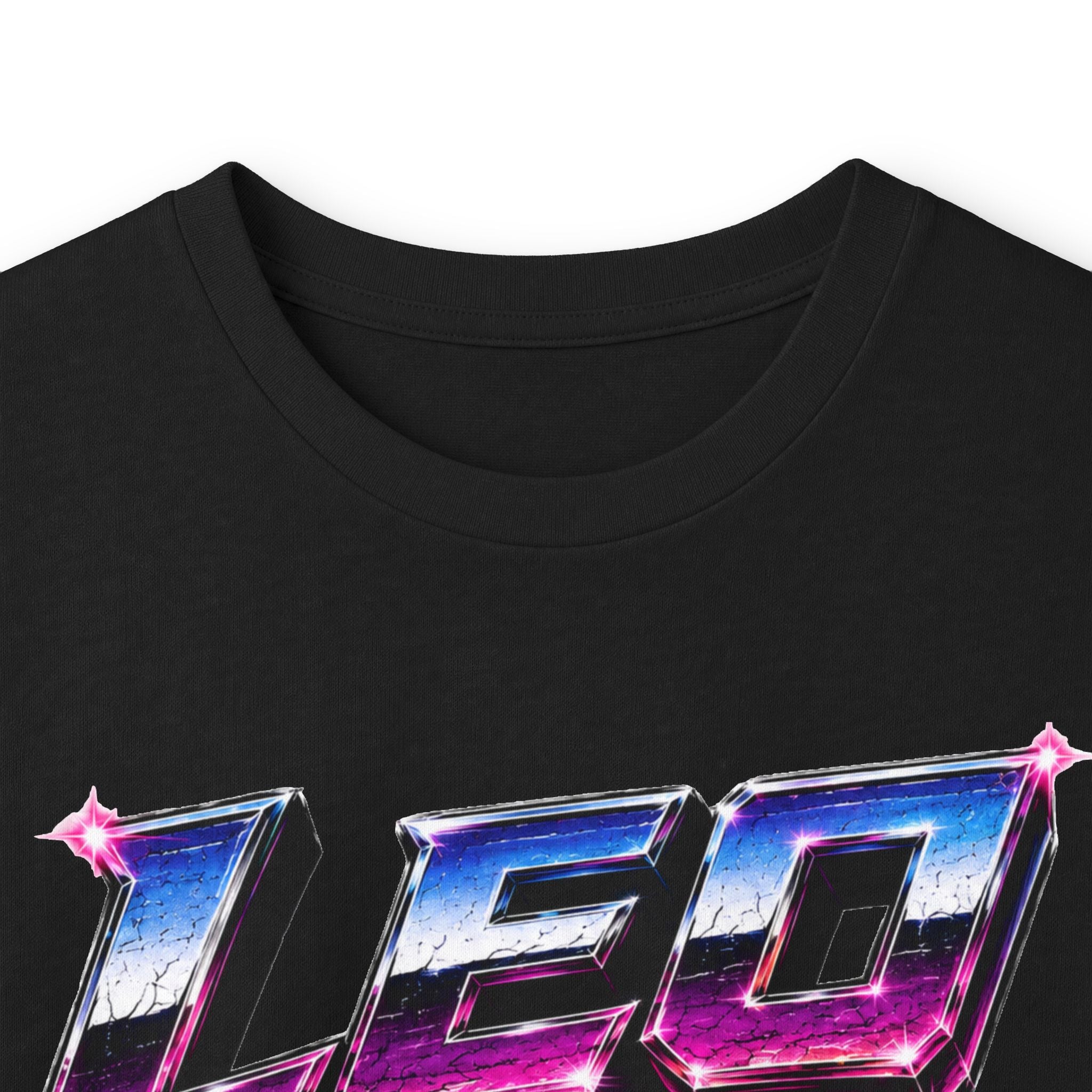Leo Zodiac Lion Long Sleeve Tee — Retro Sunset Astrology Shirt