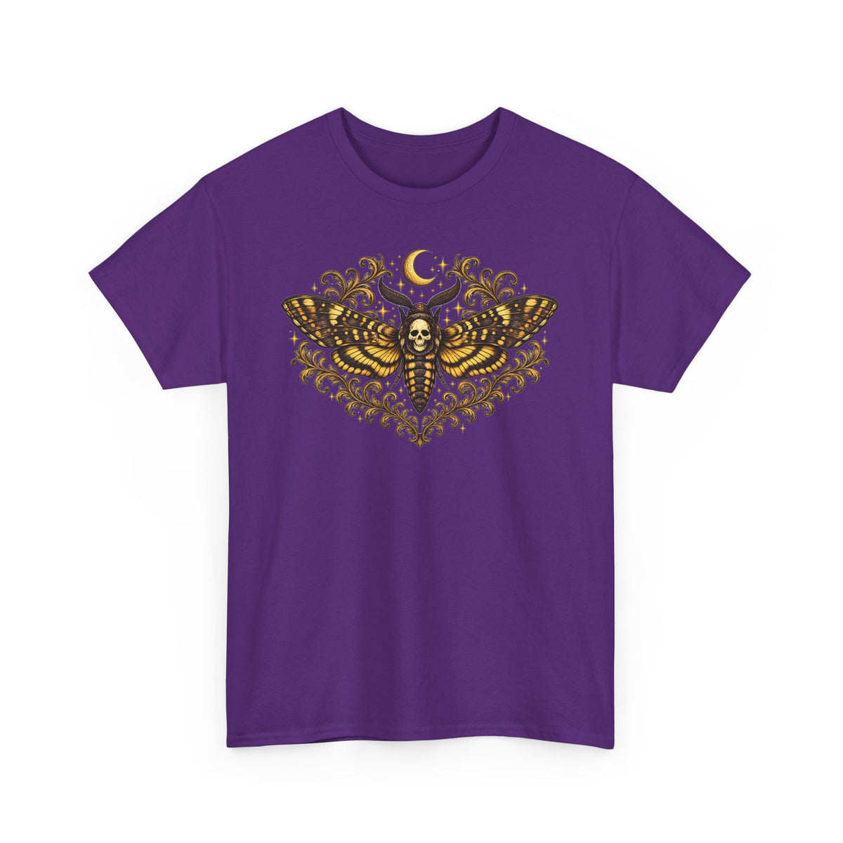 Mystic Moth Tee — Golden Moon, Death Moth Graphic T-Shirt