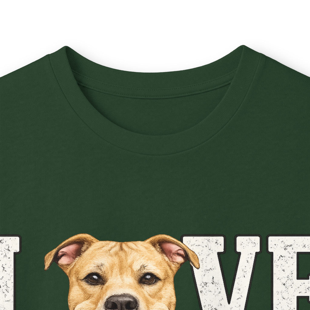 Love Dog Long Sleeve Tee — Cute Pet Portrait "LOVE" Shirt
