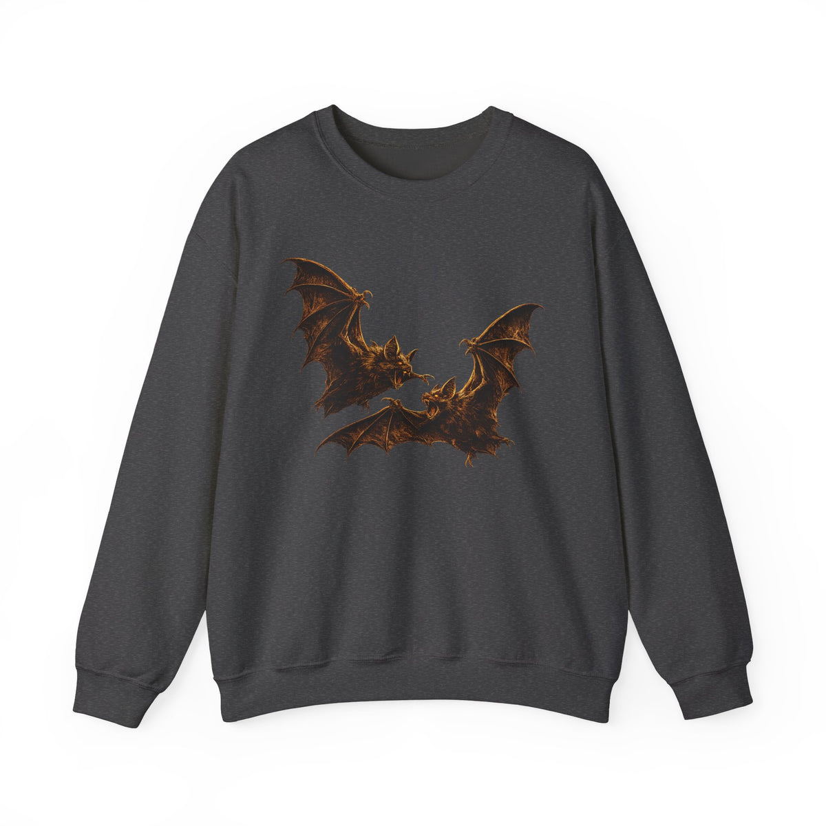 Bat Flight Crewneck Sweatshirt – Bat Battle Goth-holloween Graphic