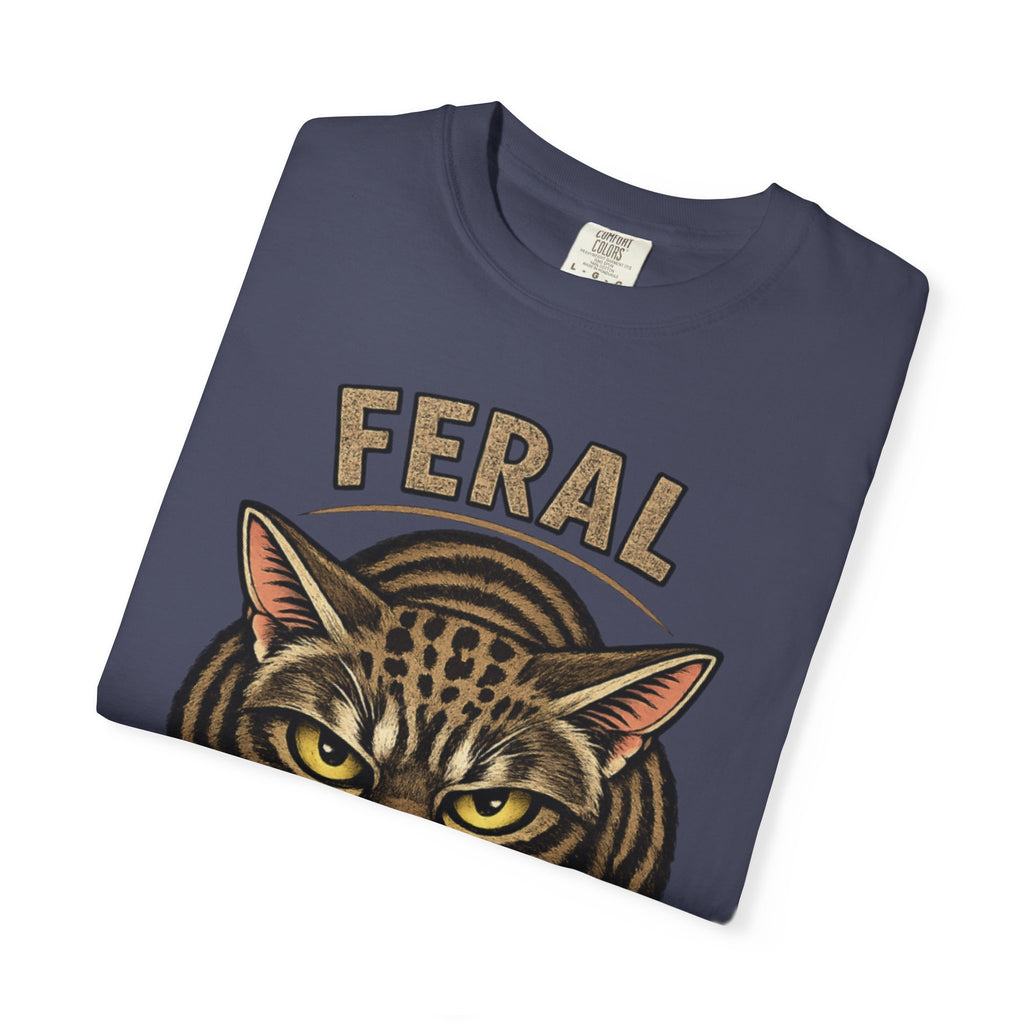 T-Shirt — "Feral: Approach With Snacks" Cat Graphic Tee