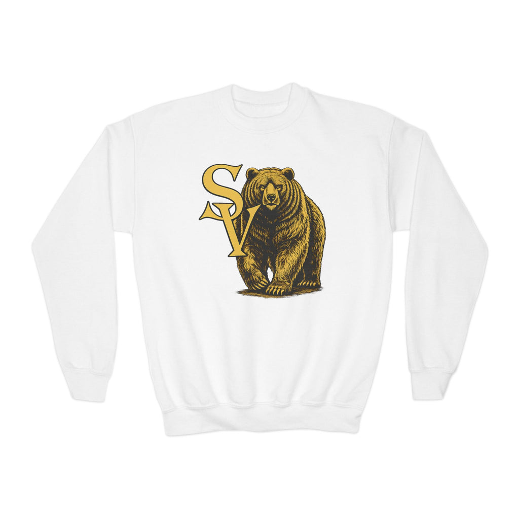 Diane J. design  Crewneck Sweatshirt — Vintage Bear Graphic with SV Lettering