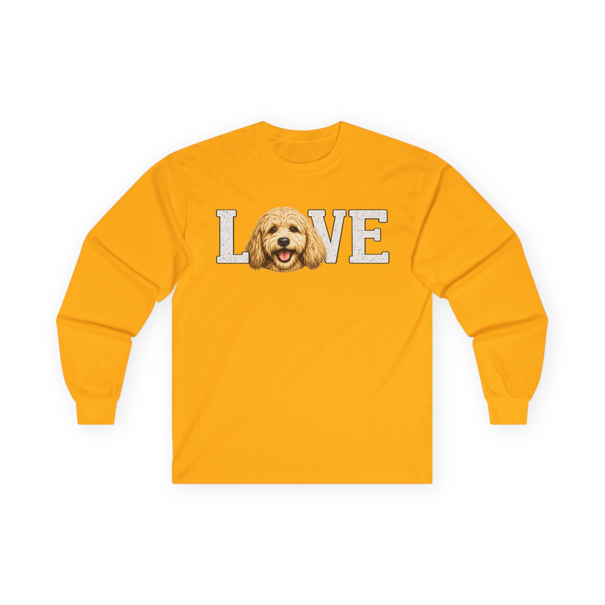 Golden Doodle 'LOVE' Long Sleeve Tee – Dog Mom/Dad Pet Lover Shirt