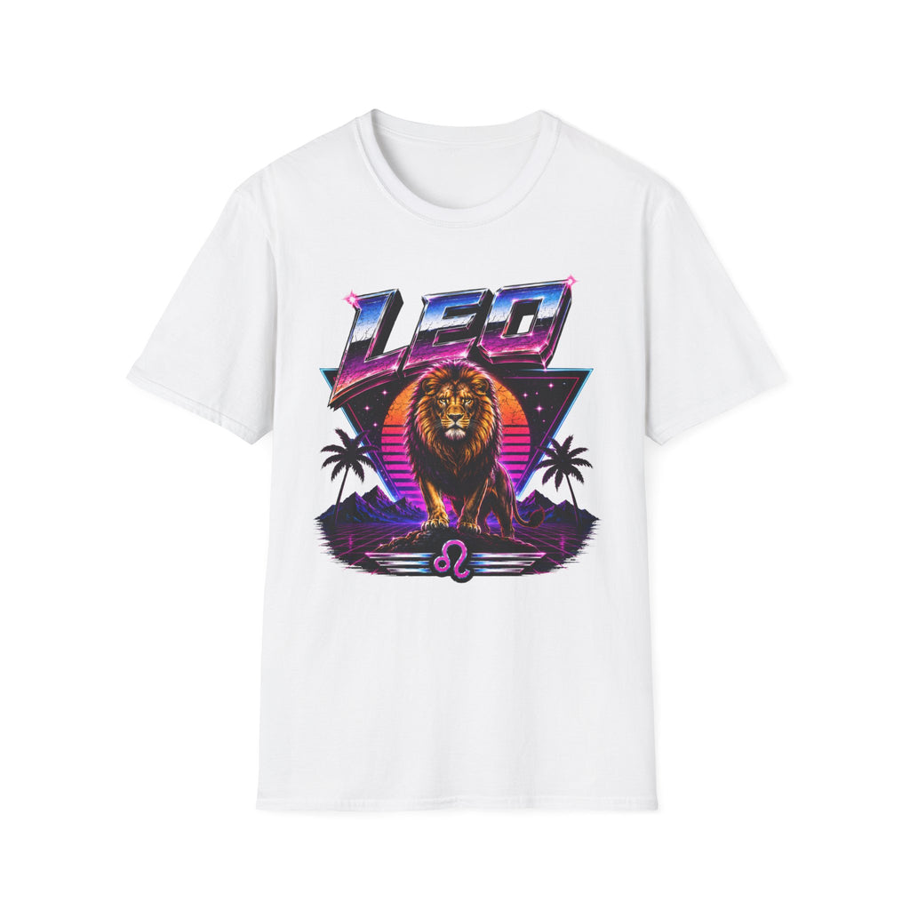 Leo Zodiac T-Shirt — Retro 80s Lion Astrology Tee