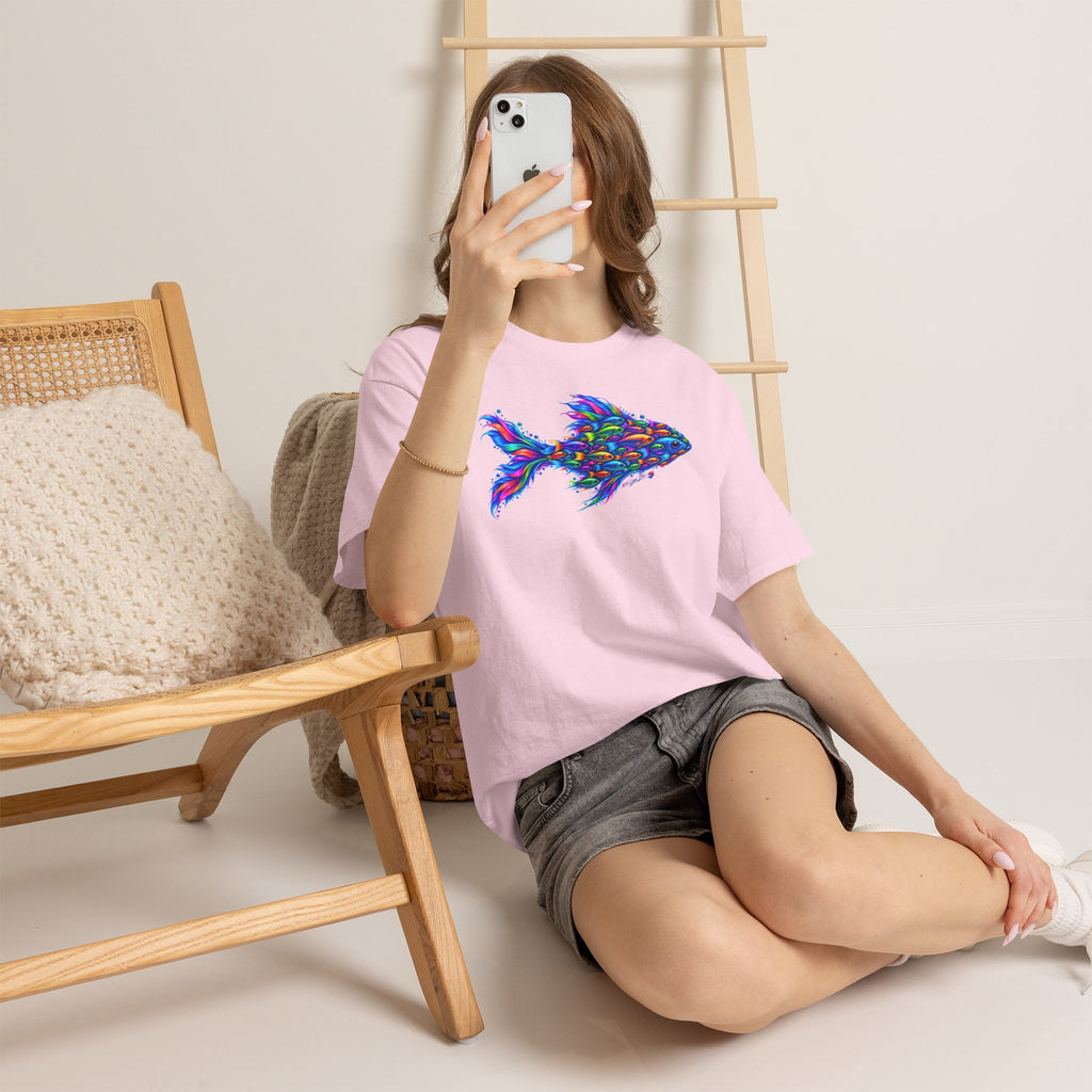 Colorful Fish Graphic Tee — Vibrant Ocean Art T-Shirt