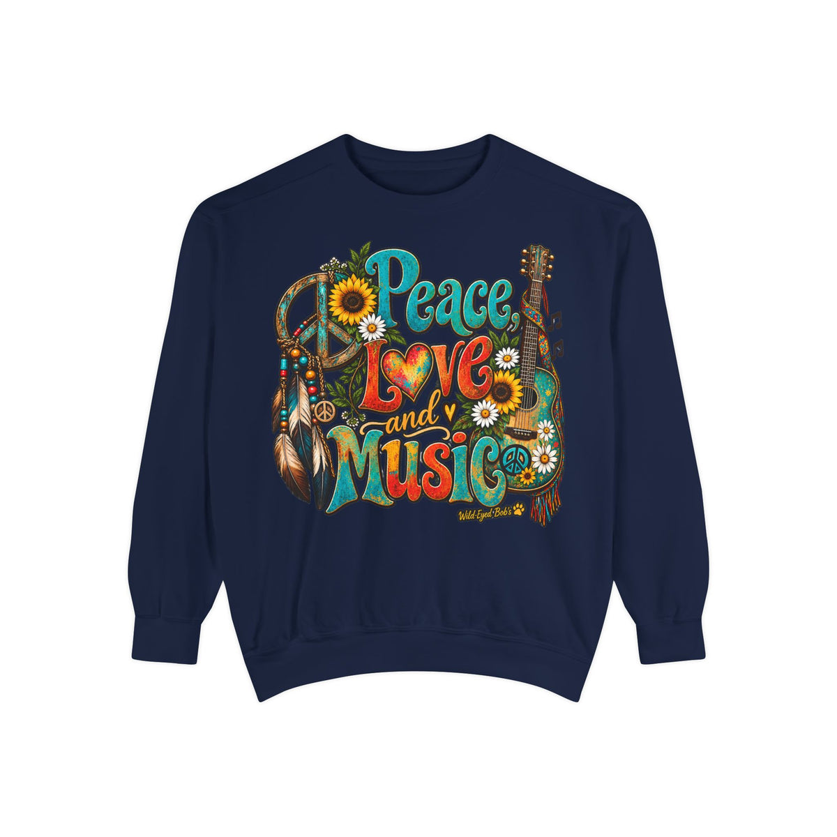 Peace Love and Music -Boho Sweatshirt