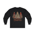 Long Sleeve Tee — Festive 'Merry Christmas' Triple Tree Holiday Graphic