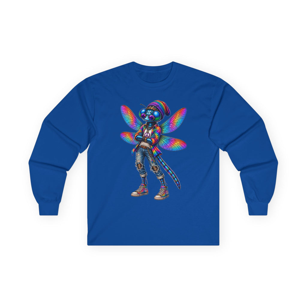 Psychedelic Dragonfly Cyberpunk Long Sleeve Tee