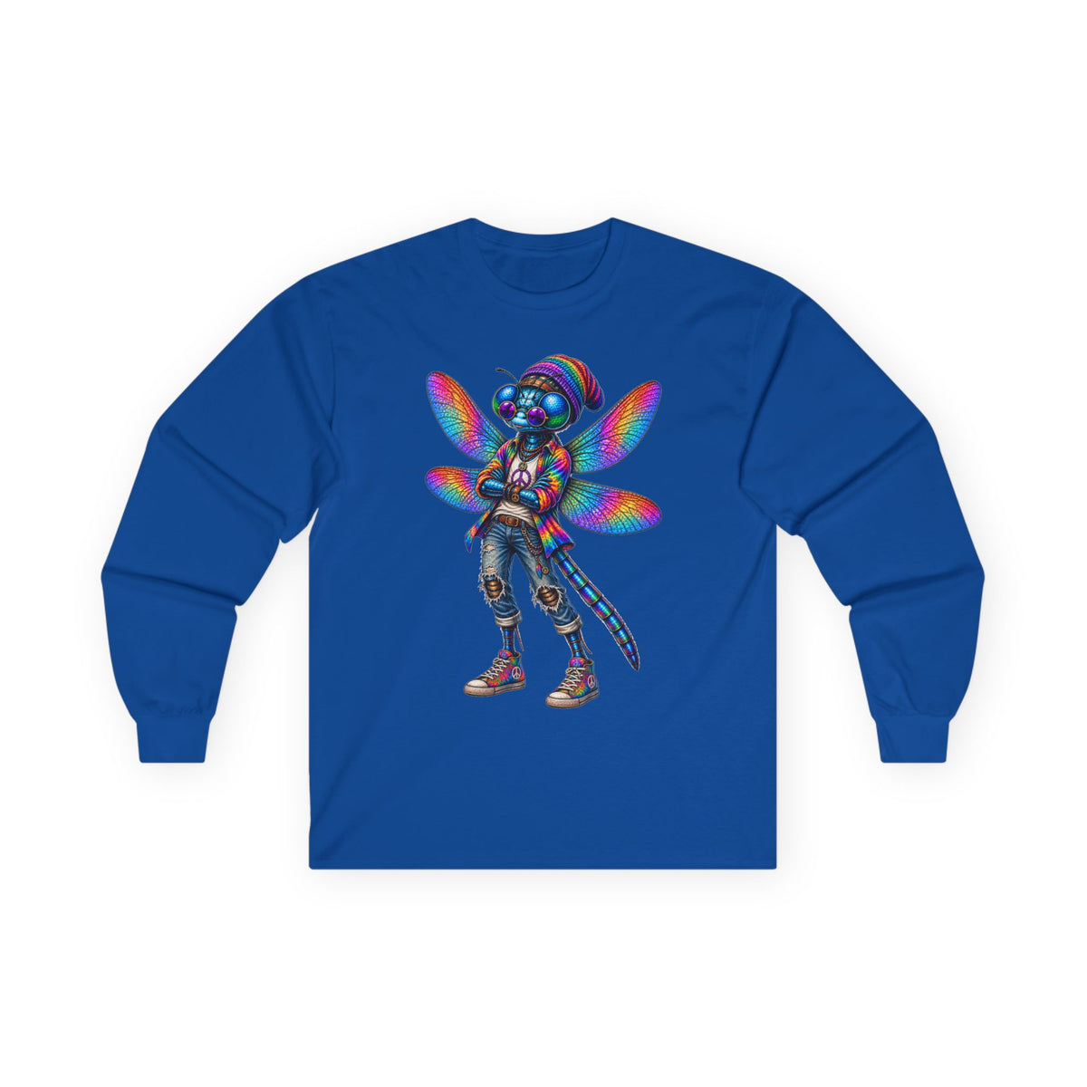 Psychedelic Dragonfly Cyberpunk Long Sleeve Tee