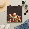 Santa with Farm Animals Christmas T-Shirt