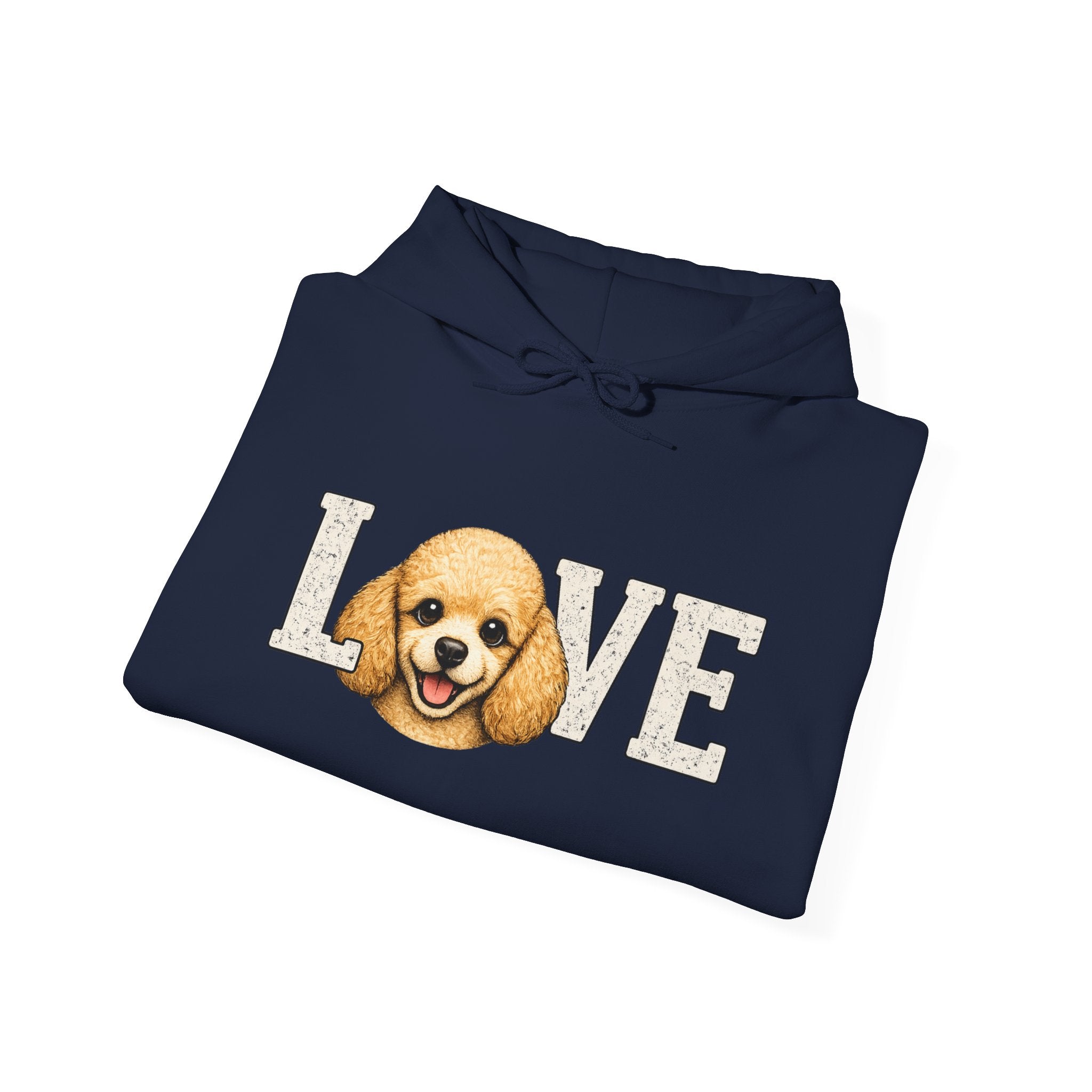 Poodle Love Hoodie – Cute Poodle Face "LOVE" Sweatshirt