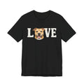 Pit Bull Love T-Shirt — 'LOVE' with Happy Puppy Face Tee