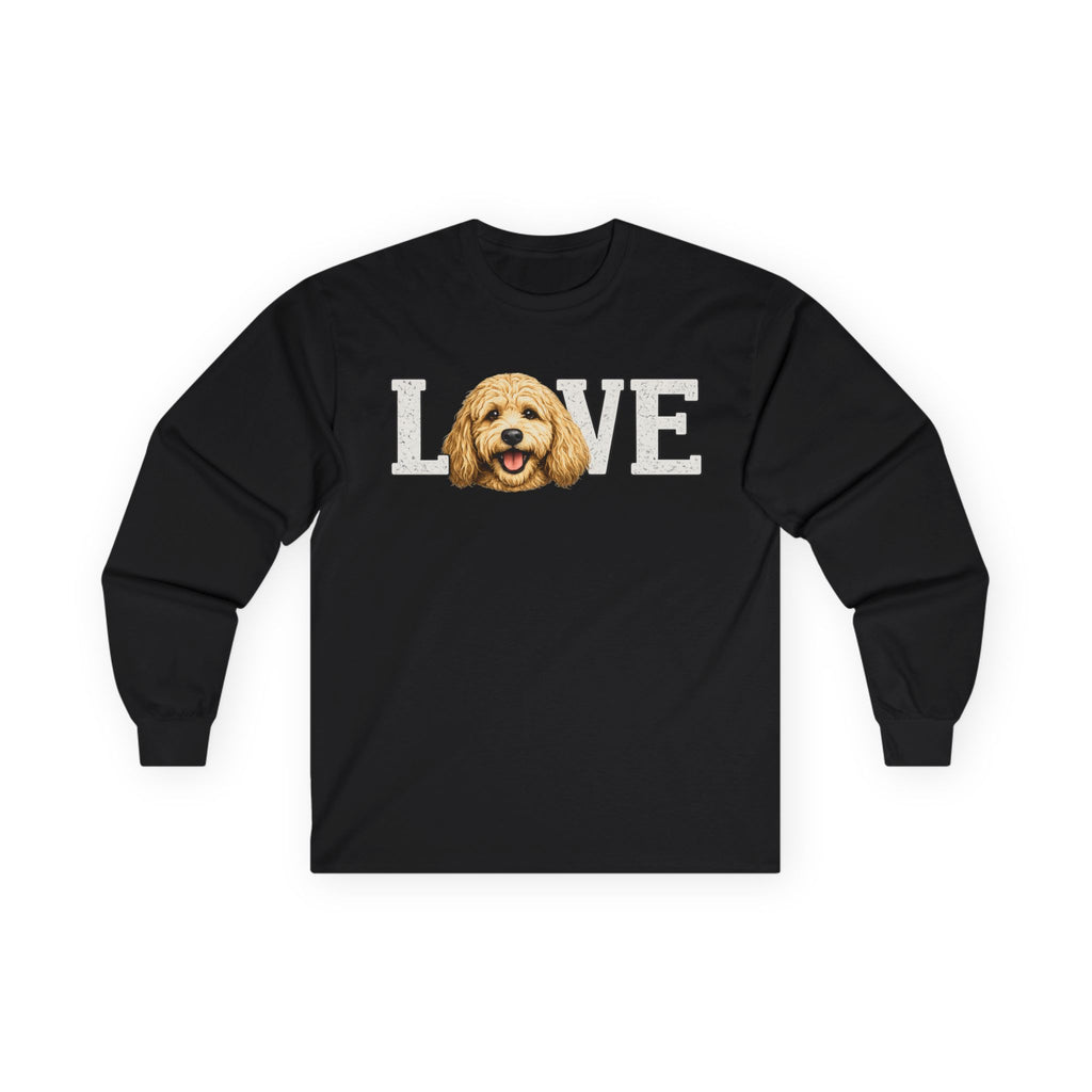 Golden Doodle 'LOVE' Long Sleeve Tee – Dog Mom/Dad Pet Lover Shirt