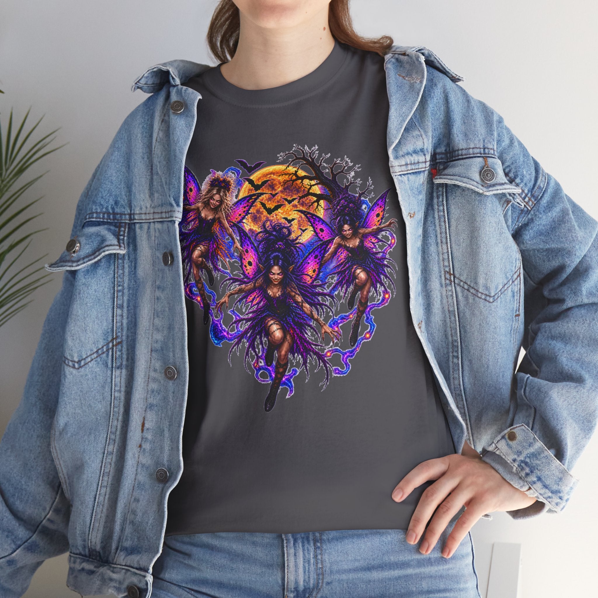 Evil Fairy T‑Shirt — Gothic Moonlit Graphic Tee