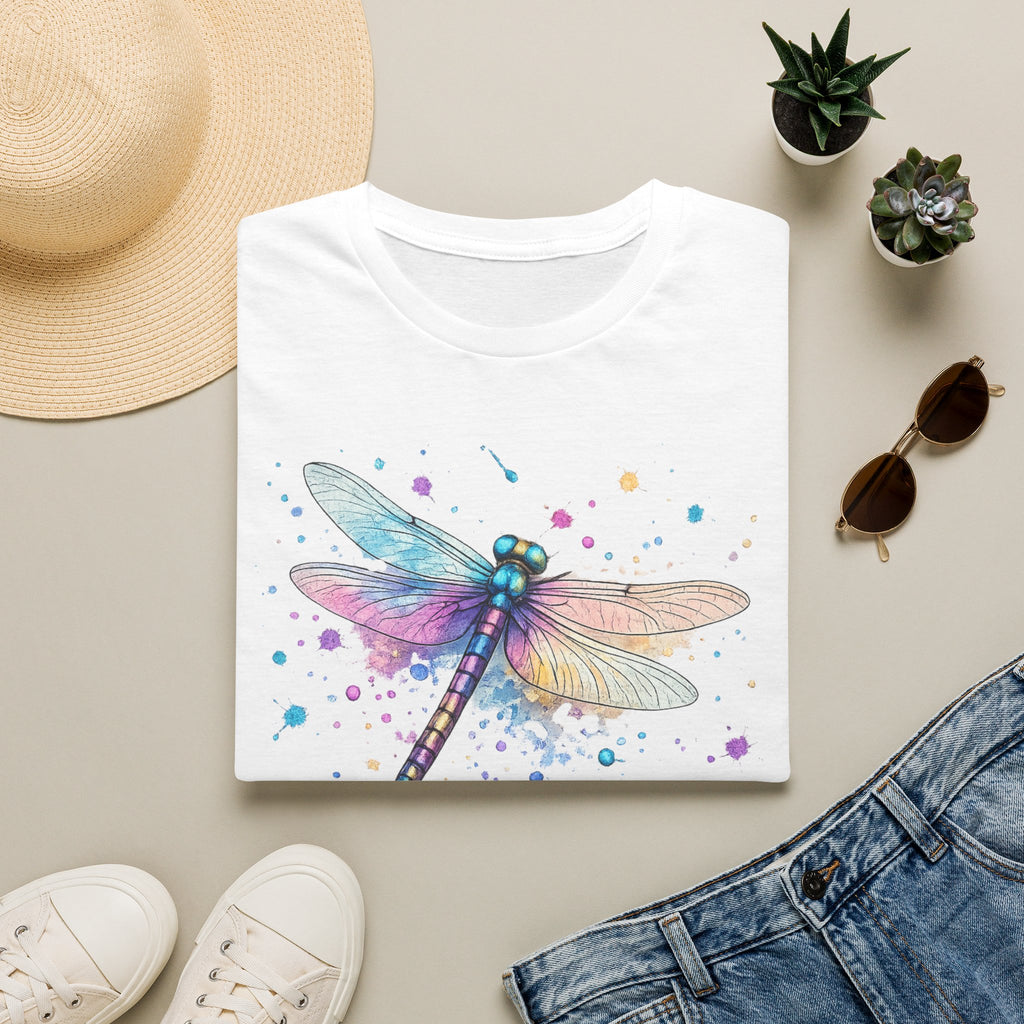 Dragonfly Watercolor T‑Shirt — Pastel Wing Nature Tee