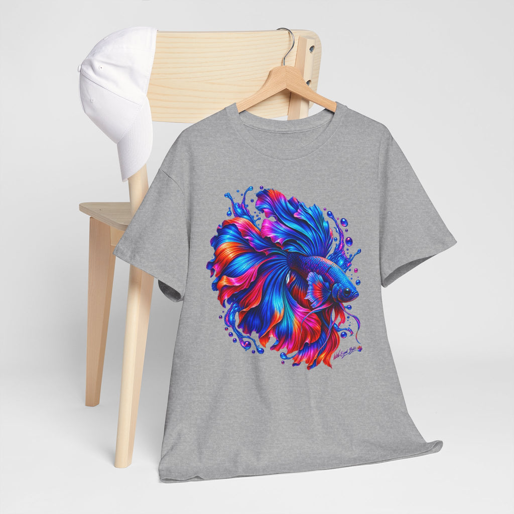 Betta Fish Art Tee — Vibrant Colorful Aquarium Fish Graphic T-Shirt