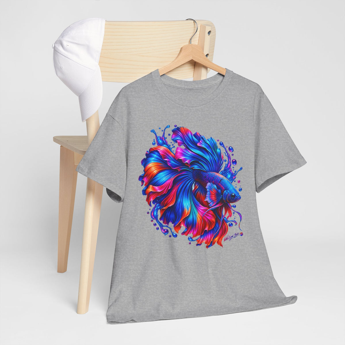 Betta Fish Art Tee — Vibrant Colorful Aquarium Fish Graphic T-Shirt