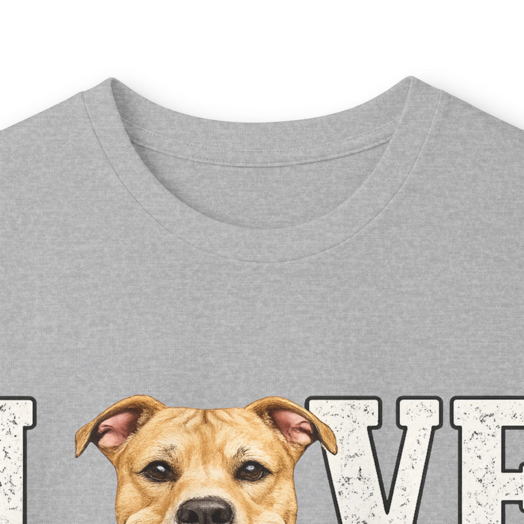 Love Dog Long Sleeve Tee — Cute Pet Portrait "LOVE" Shirt