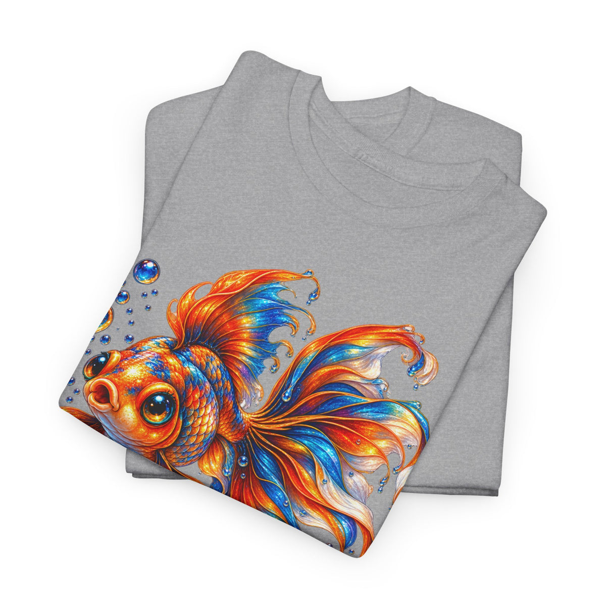 Goldfish Art T-Shirt — Colorful Fantail Goldfish Illustration Tee