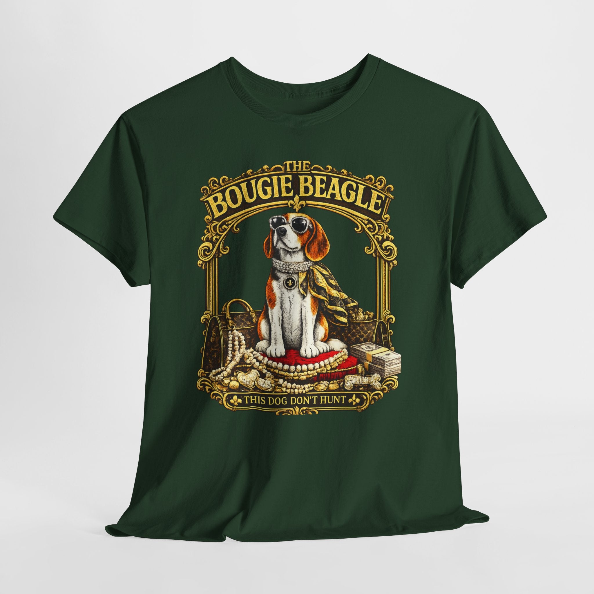 Beagle Graphic Tee — "This Dog Don’t Hunt" " The Bougie Beagle" Vintage Dog Lover Shirt