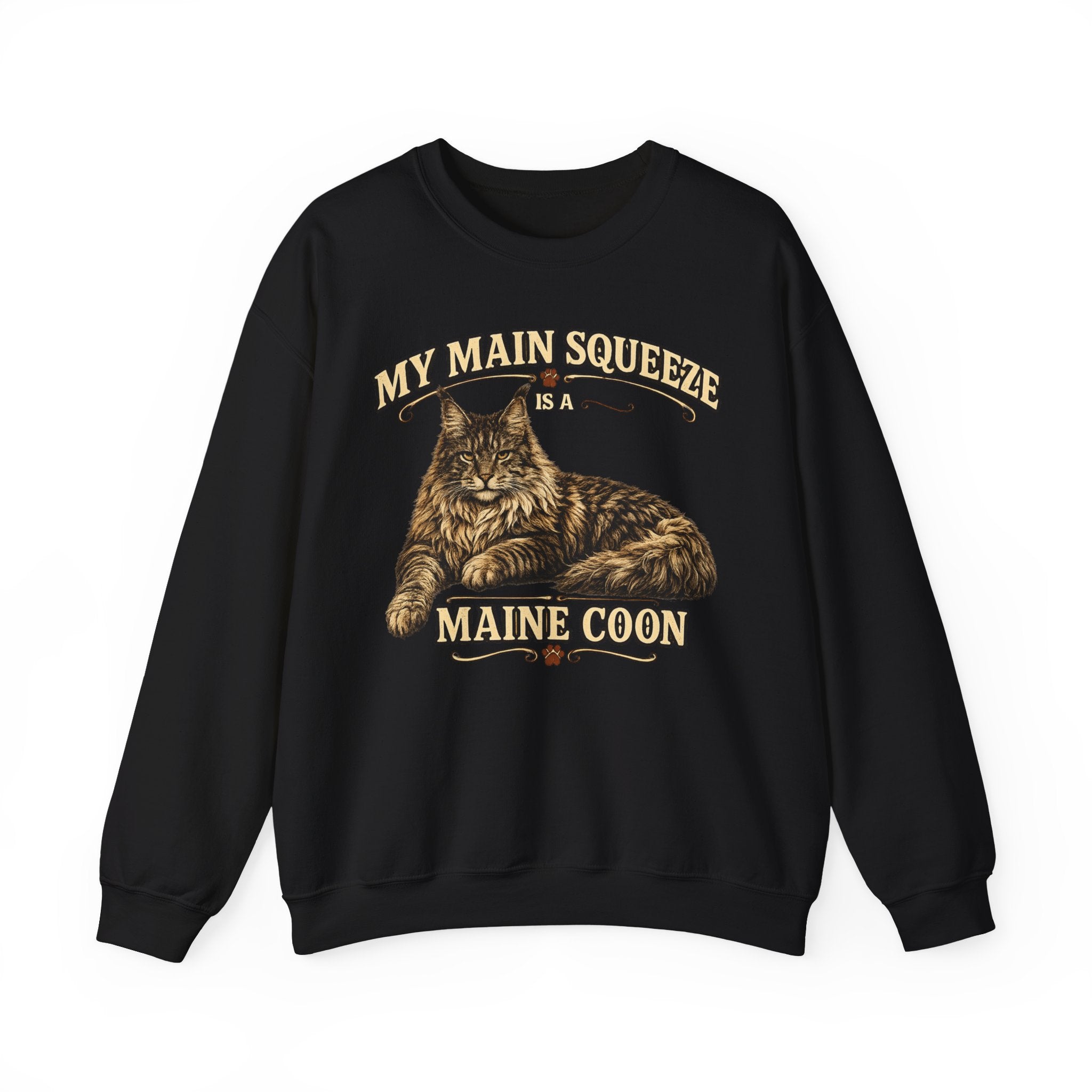 Maine Coon Sweatshirt - "My Main Squeeze" Cat Lover Crewneck