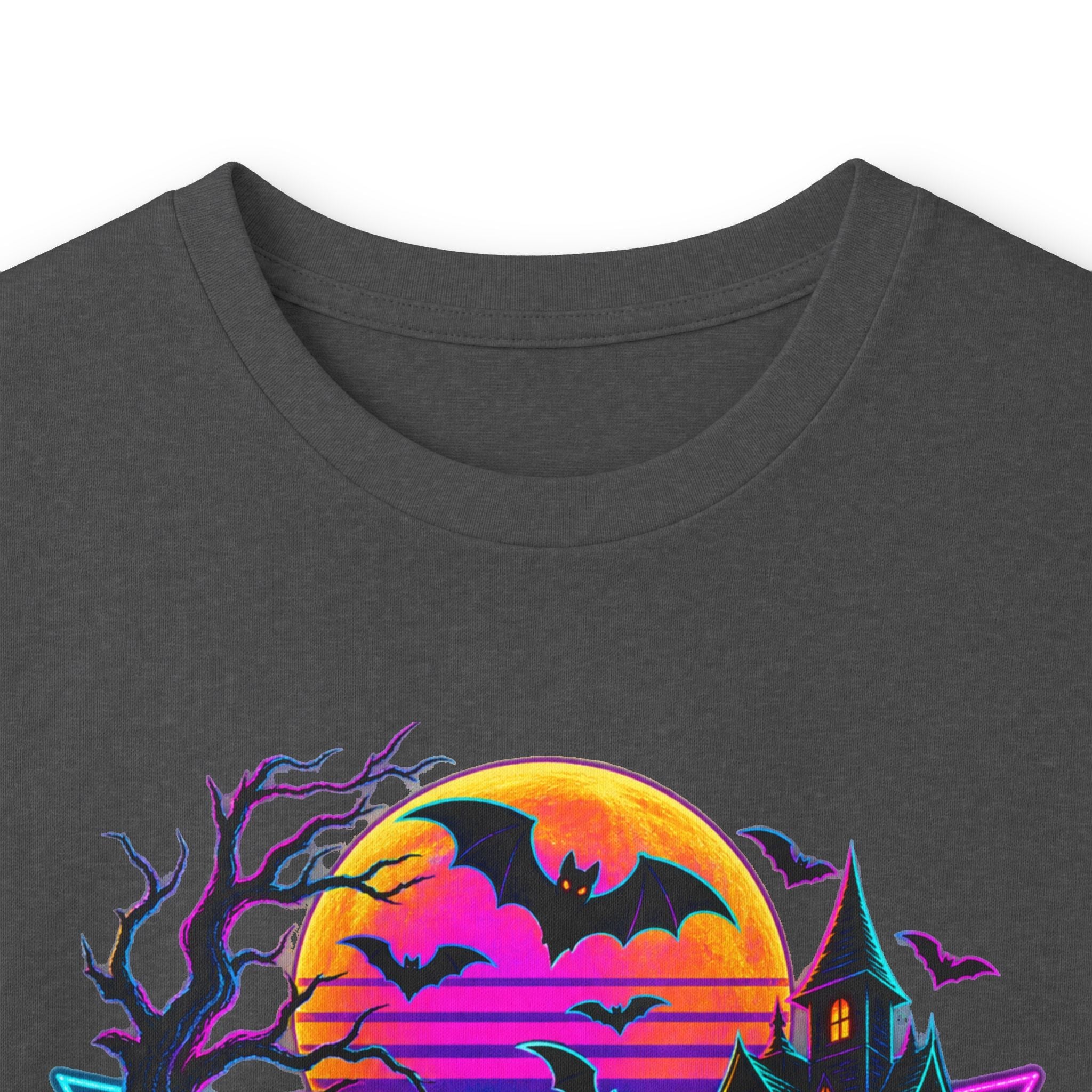Halloween Ghosts Long Sleeve Tee – Neon Spooky Pumpkin Graveyard Shirt