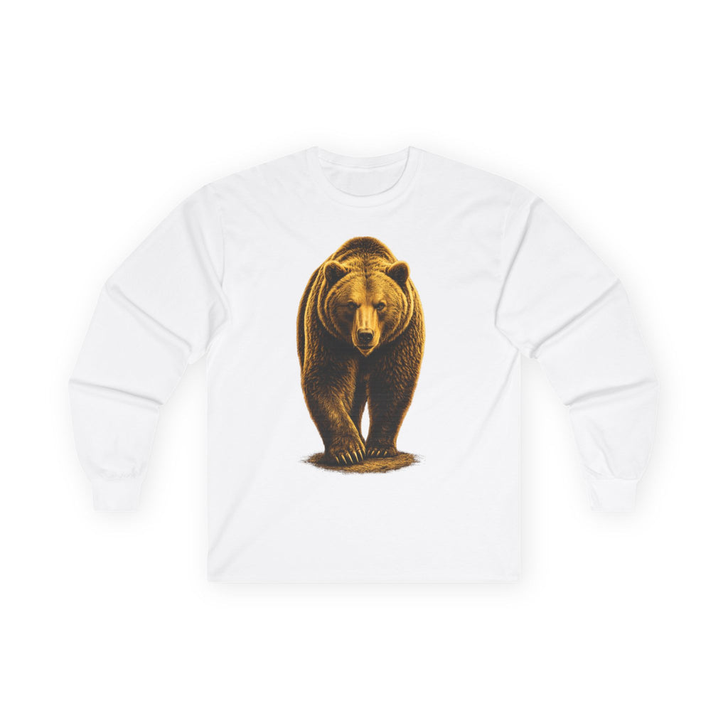 Grizzly Bear Front Graphic Long Sleeve Tee