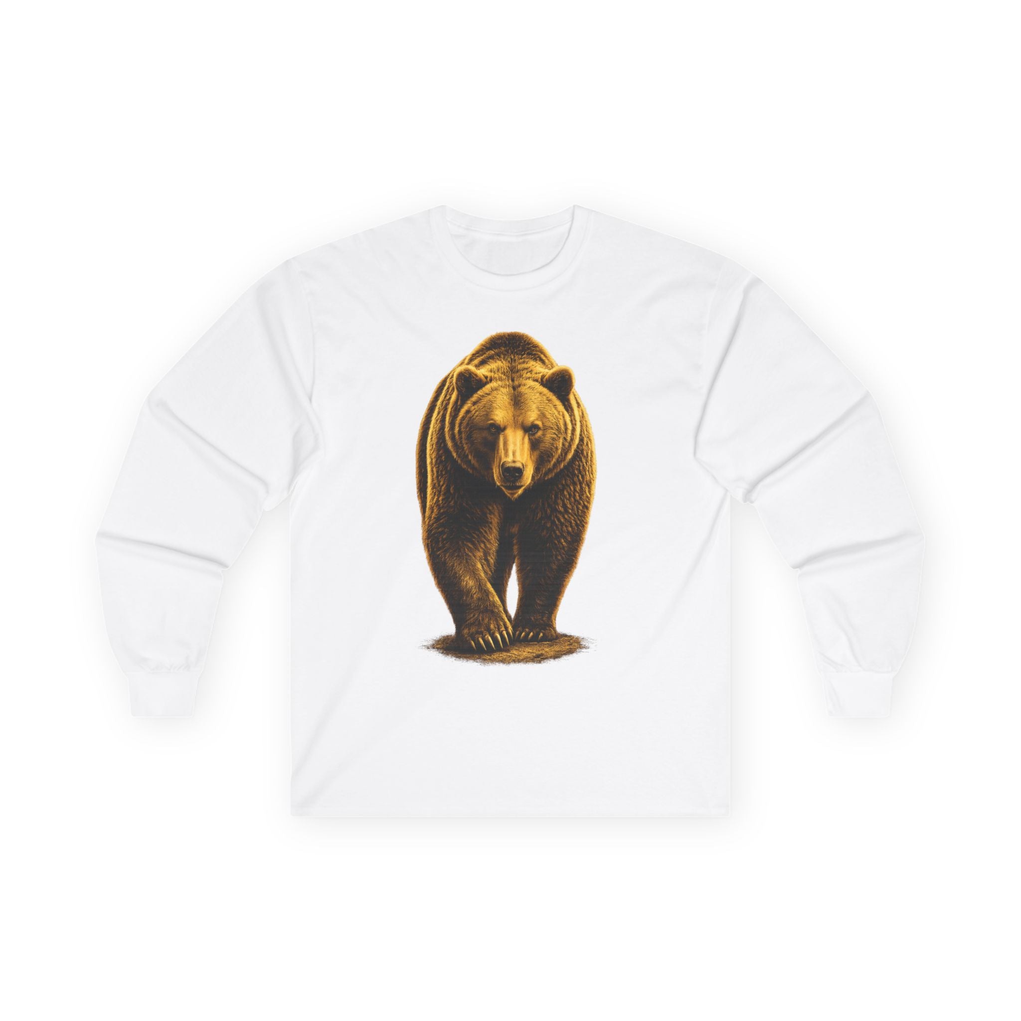 Grizzly Bear Front Graphic Long Sleeve Tee