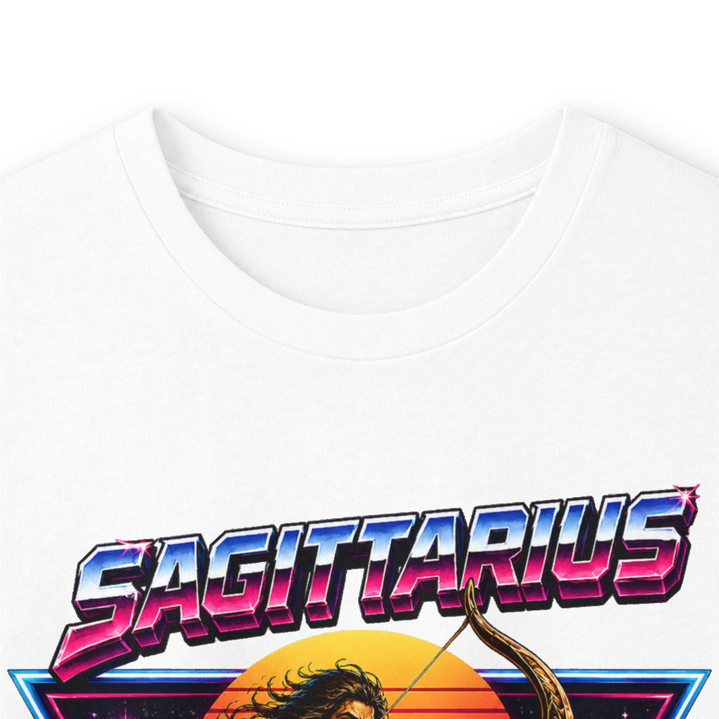 Retro Synthwave Centaur Long Sleeve Zodiac Tee