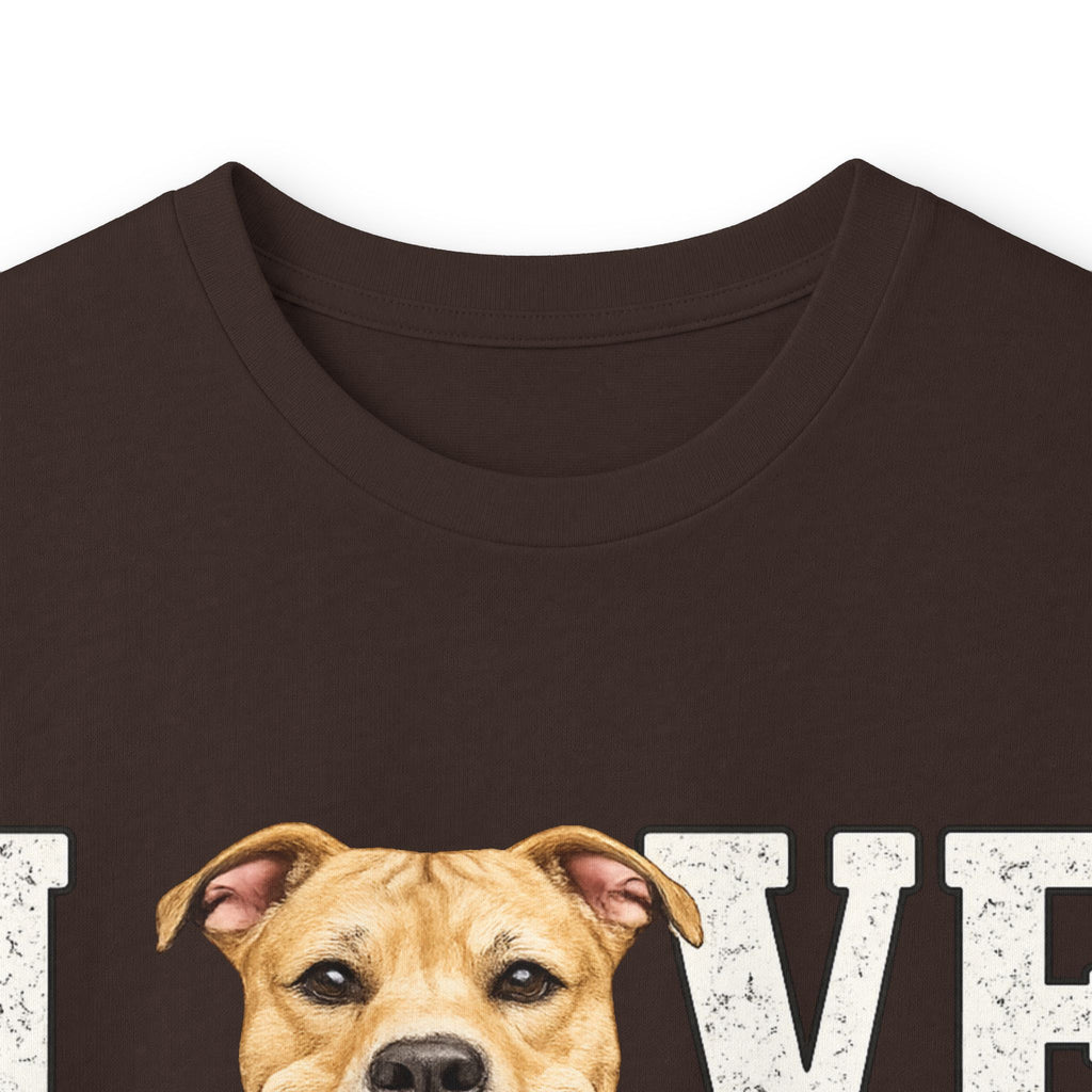Love Dog Long Sleeve Tee — Cute Pet Portrait "LOVE" Shirt
